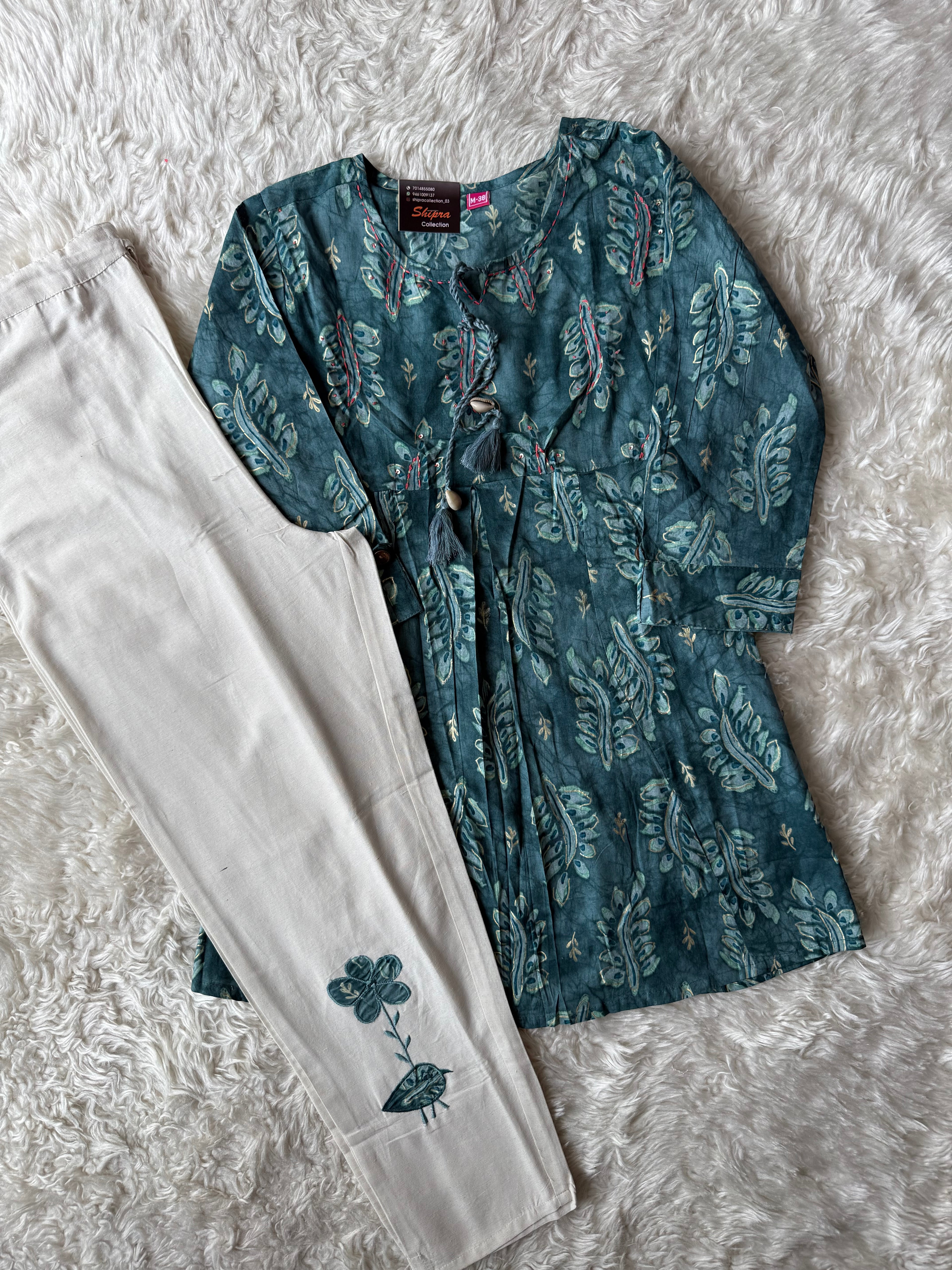 Breathable Cotton Patch Work Co-ord Set