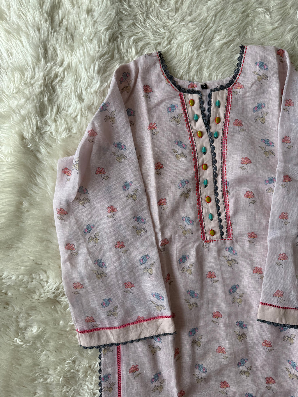 Linen Kurti Pant Dupatta Set