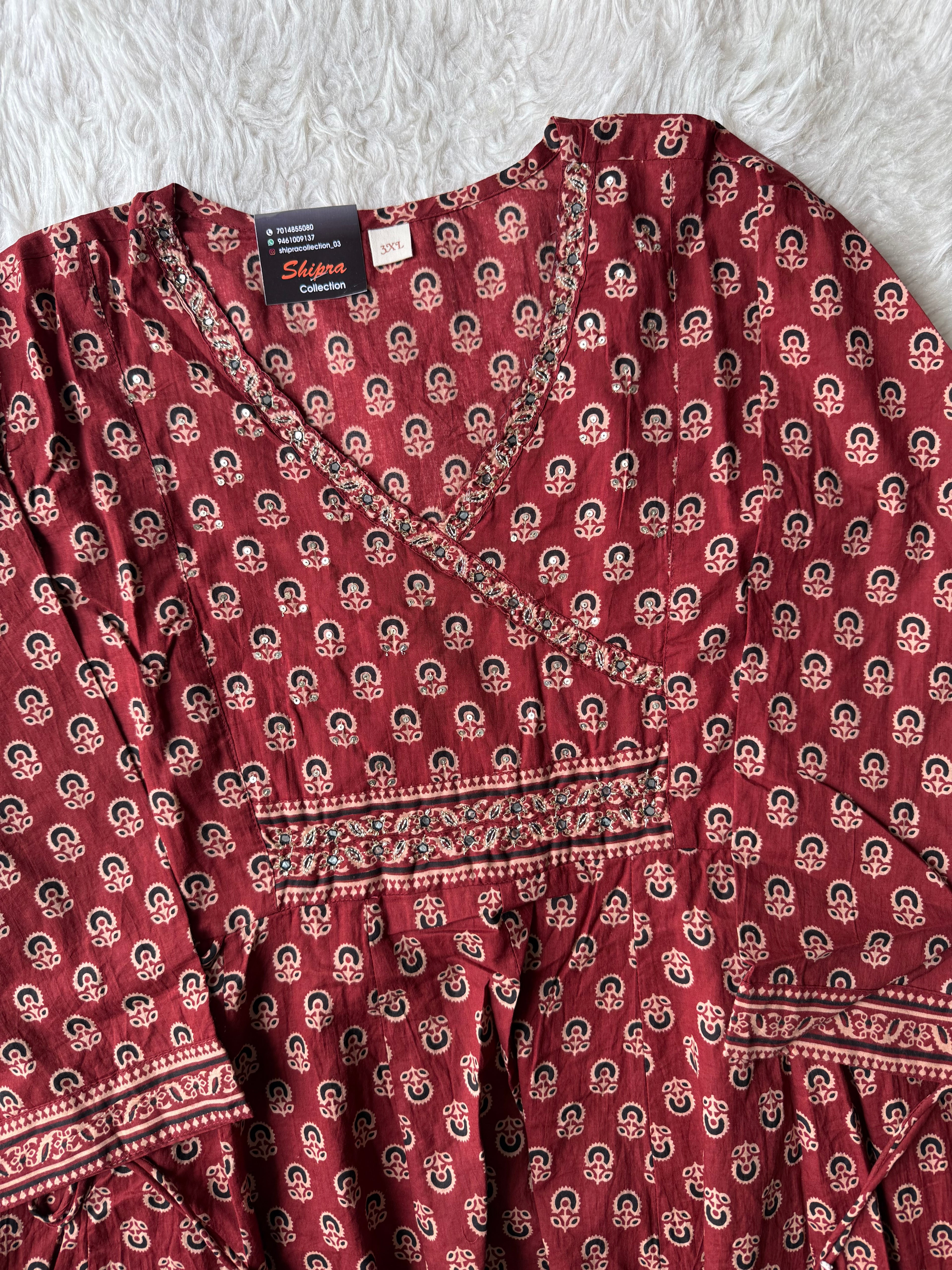 Premium Cotton FLARE Kurti Pant Dupatta Set