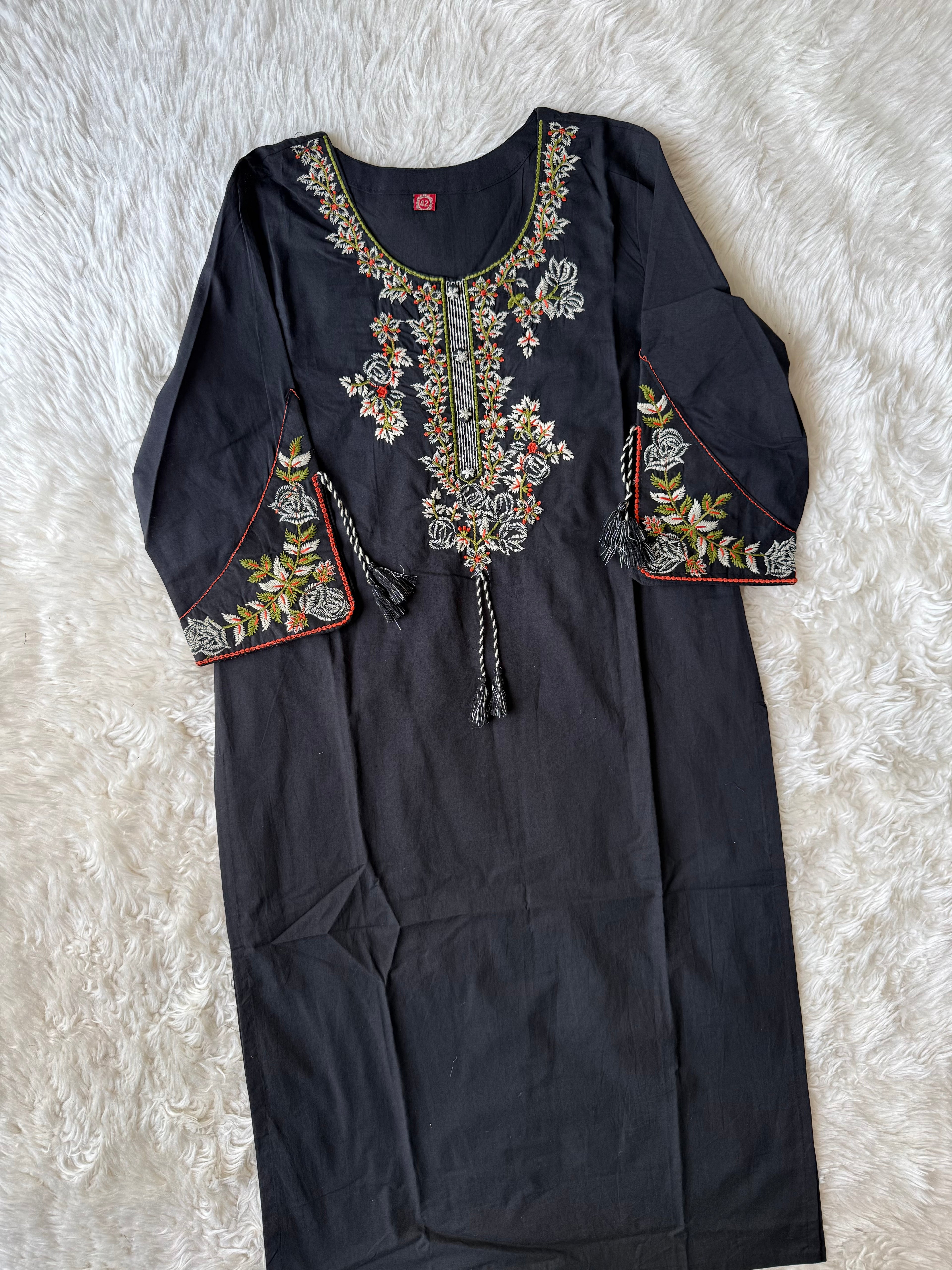 Pure Cotton Kurti Pant Dupatta Set