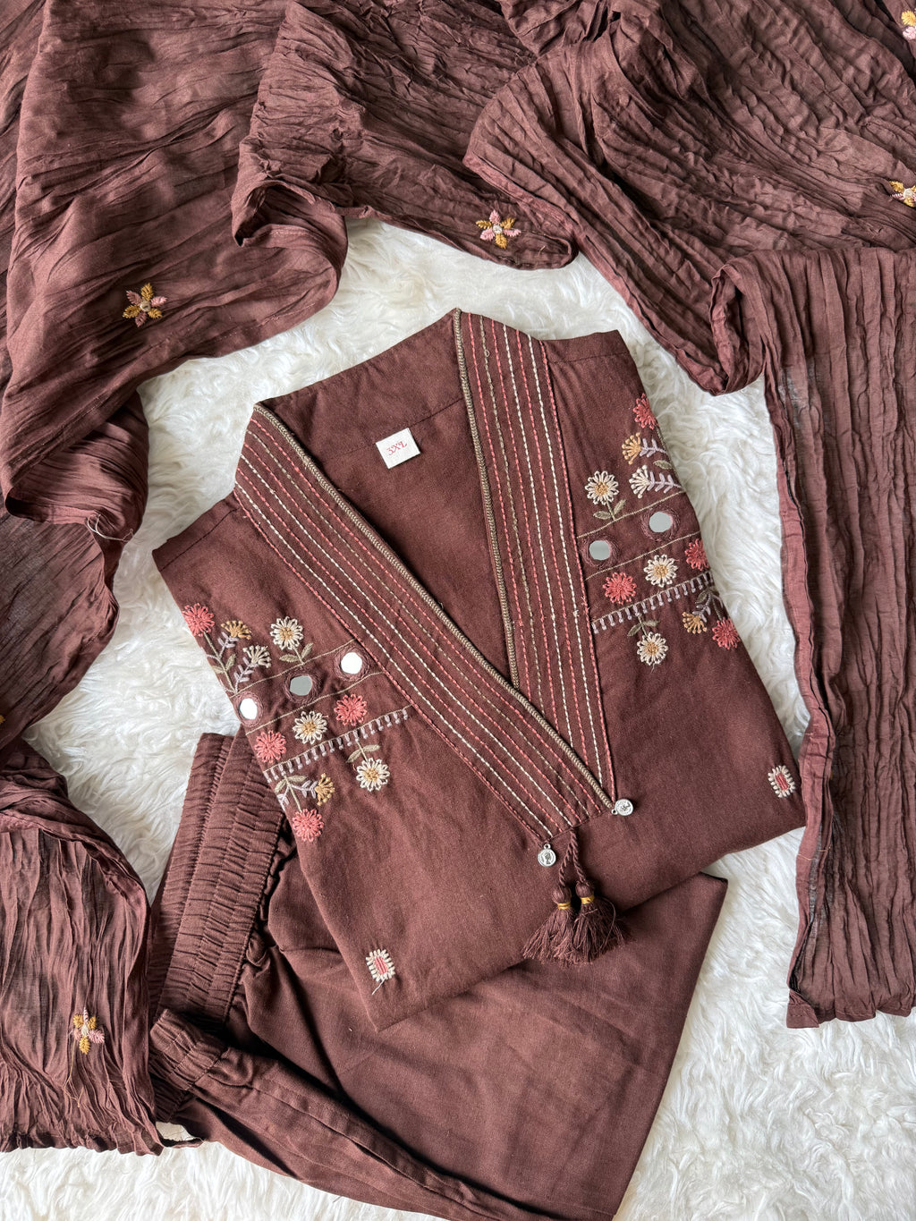 Premium Cotton Kurti Pant Dupatta Set