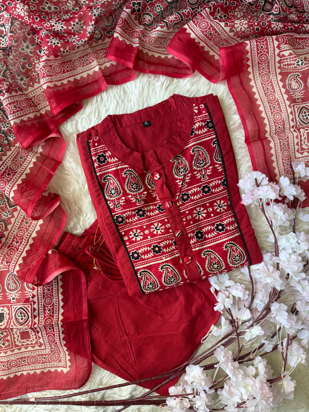 Budget Friendly Kurti Pant Dupatta Set