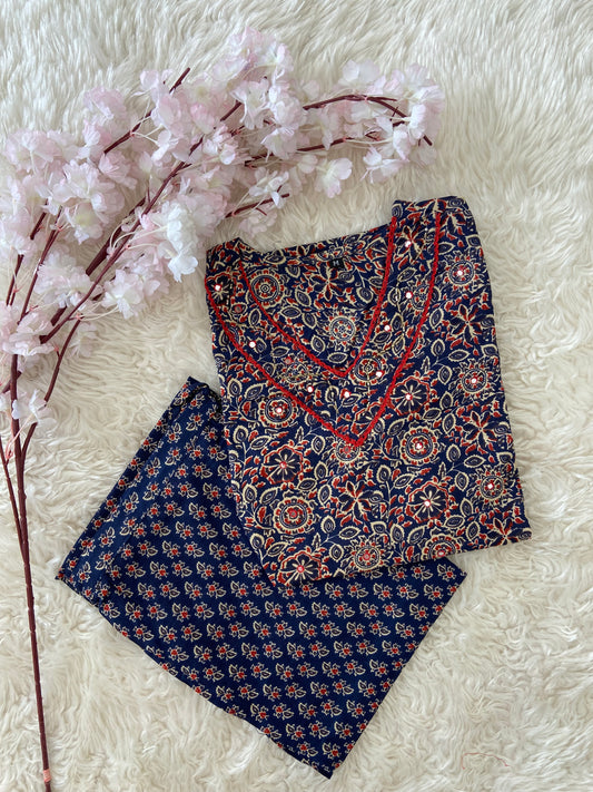 Cotton Kurti Pant Set
