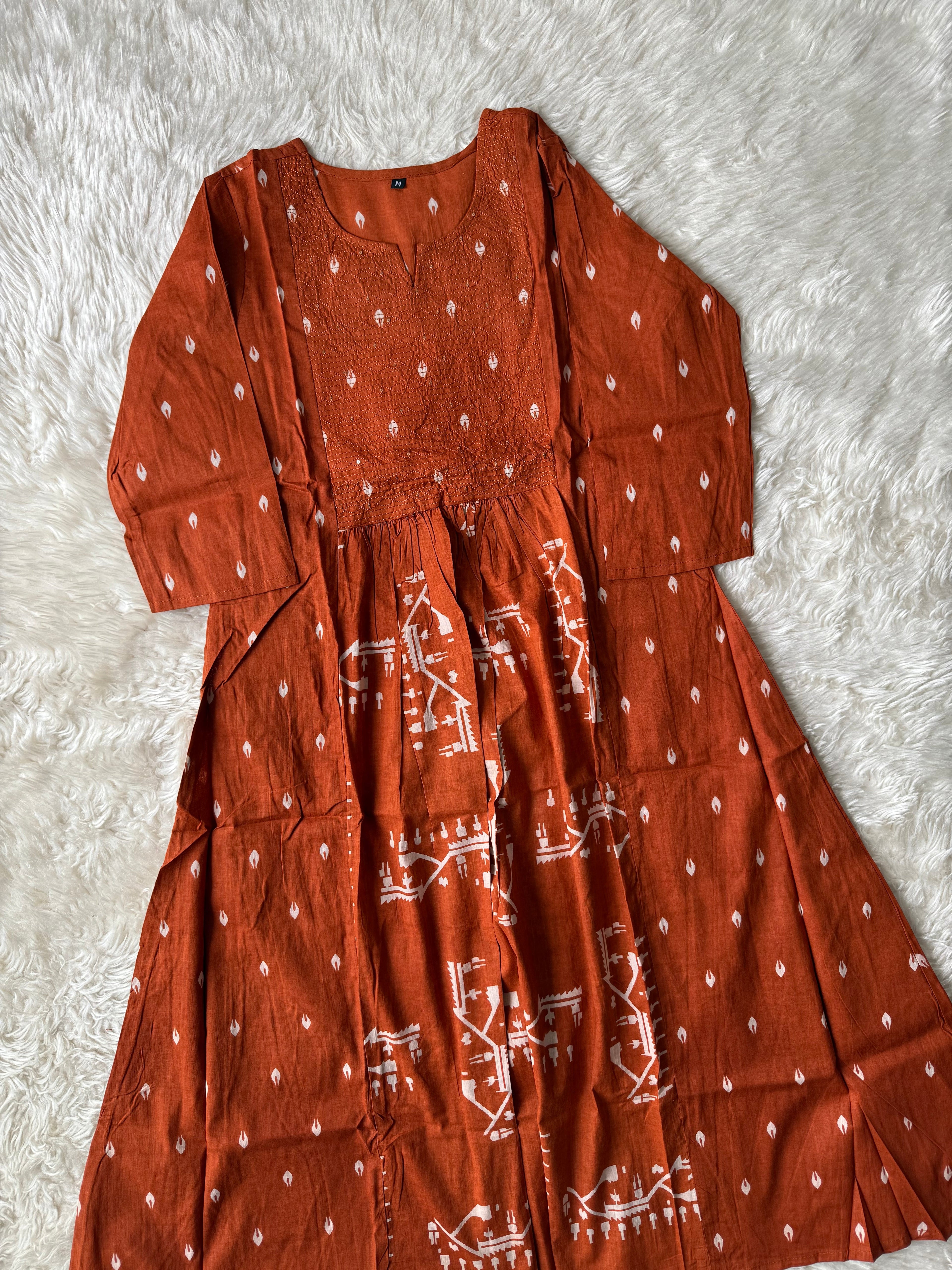 Cotton FLARE Kurti Pant Set