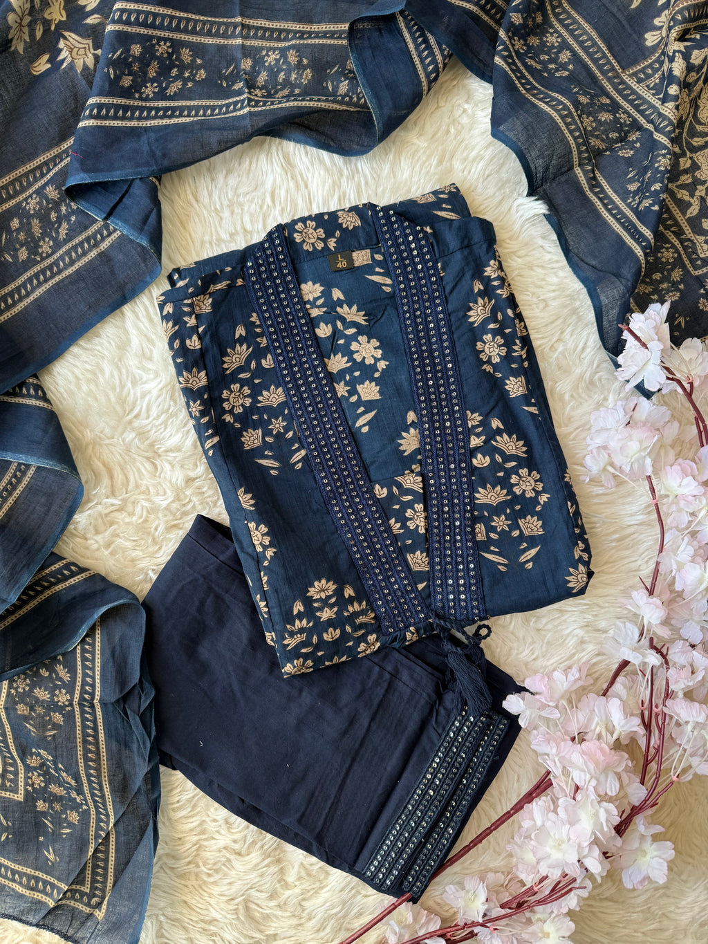 Premium Cotton Kurti Pant Dupatta Set