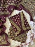 Premium Cotton Aline Kurti Plazo Dupatta Set
