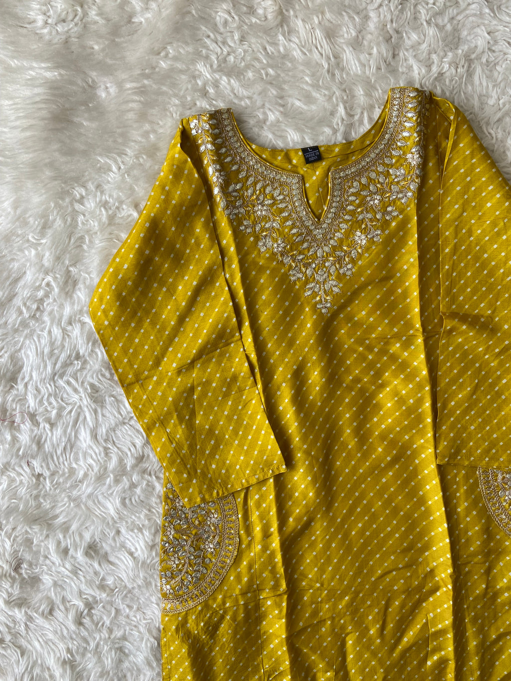 Russian Silk Kurti Pant Dupatta Set
