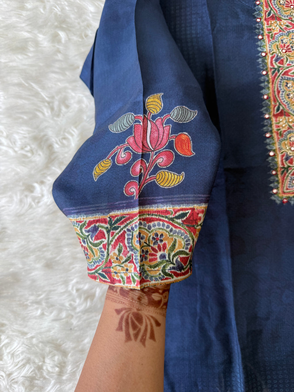Premium Muslin Silk Kurti Pant Dupatta Set