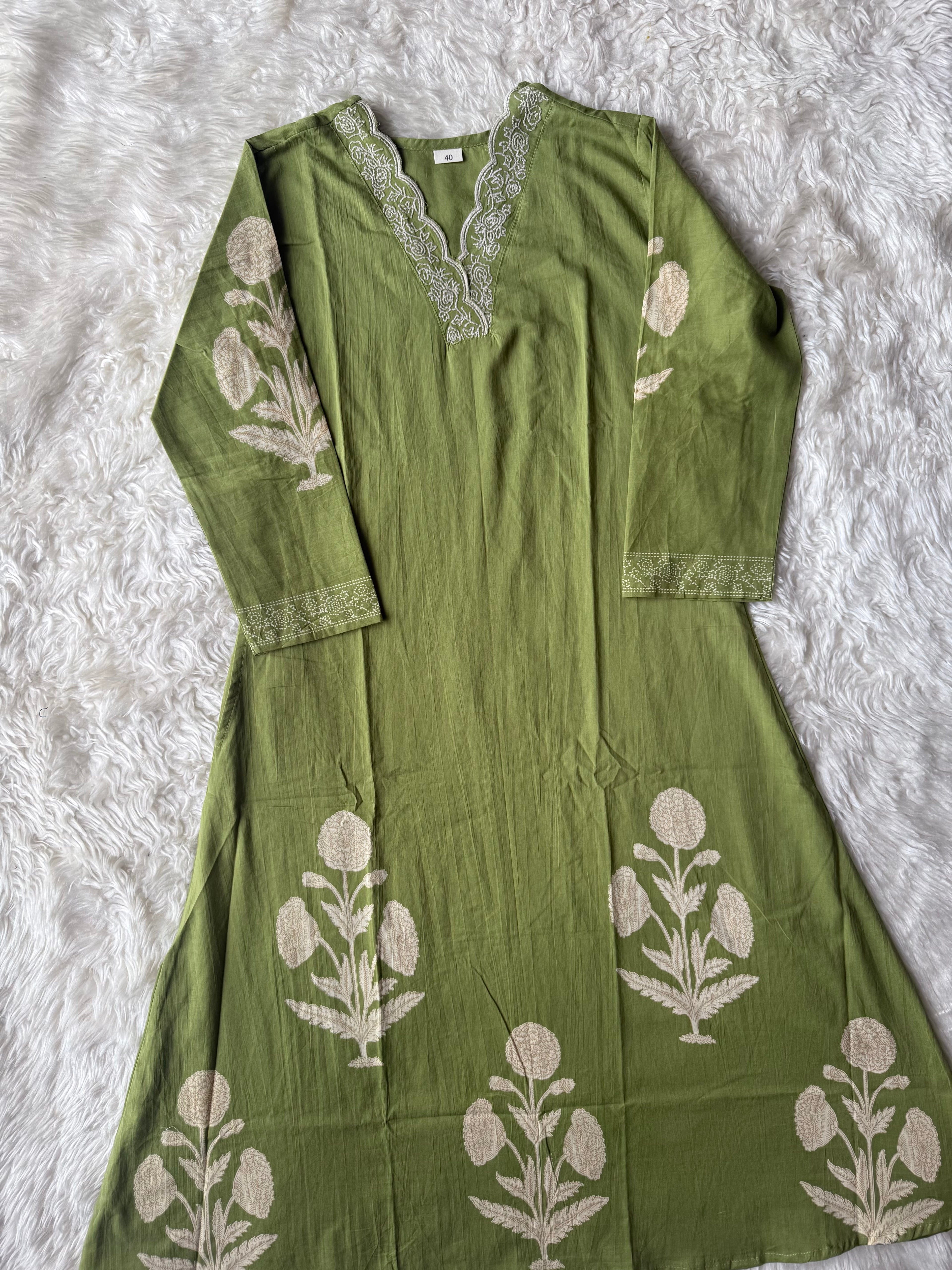 Premium Cotton Kurti Plazo Dupatta Set