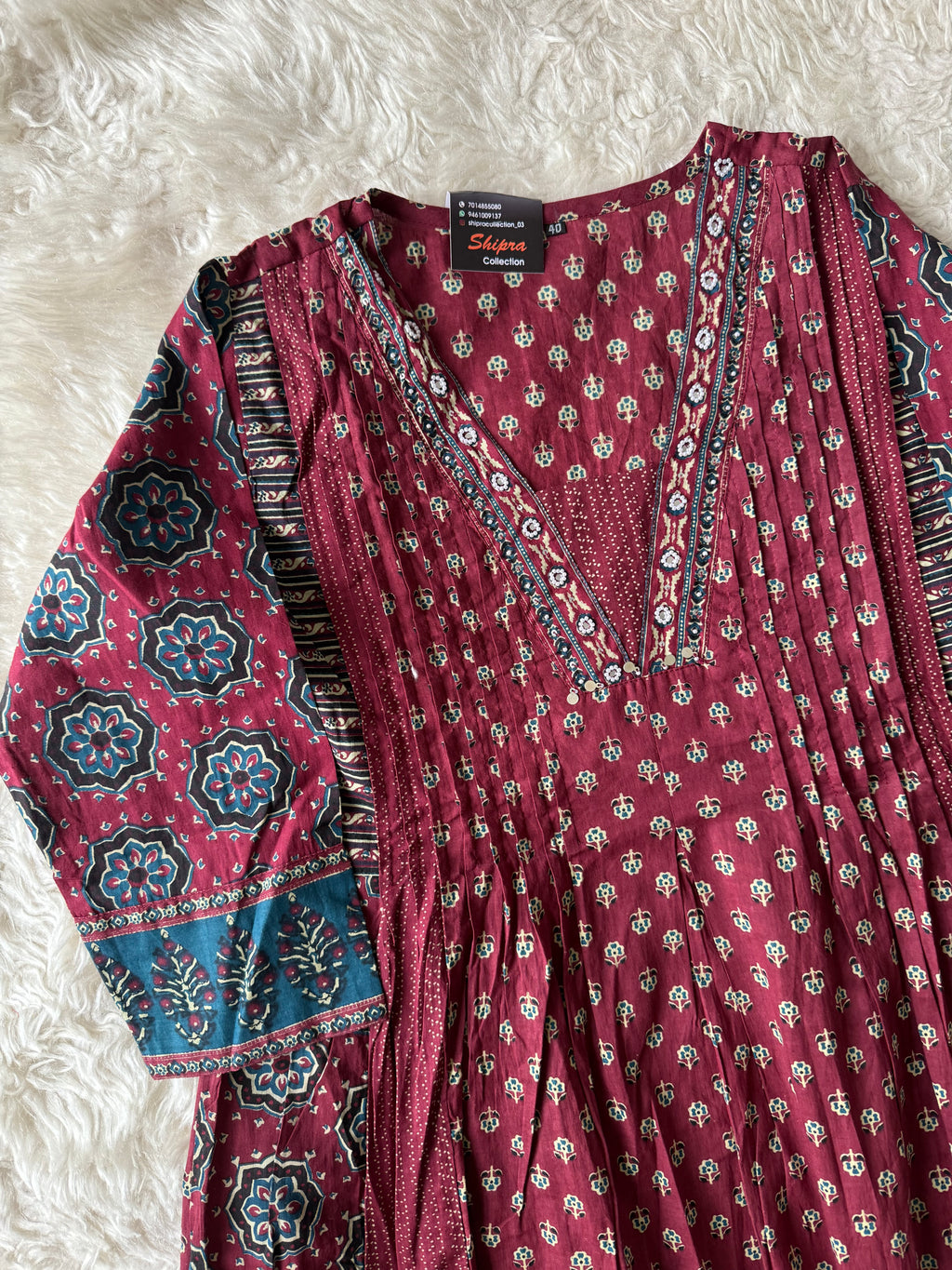 Premium Cotton Kurti plazo Dupatta Set