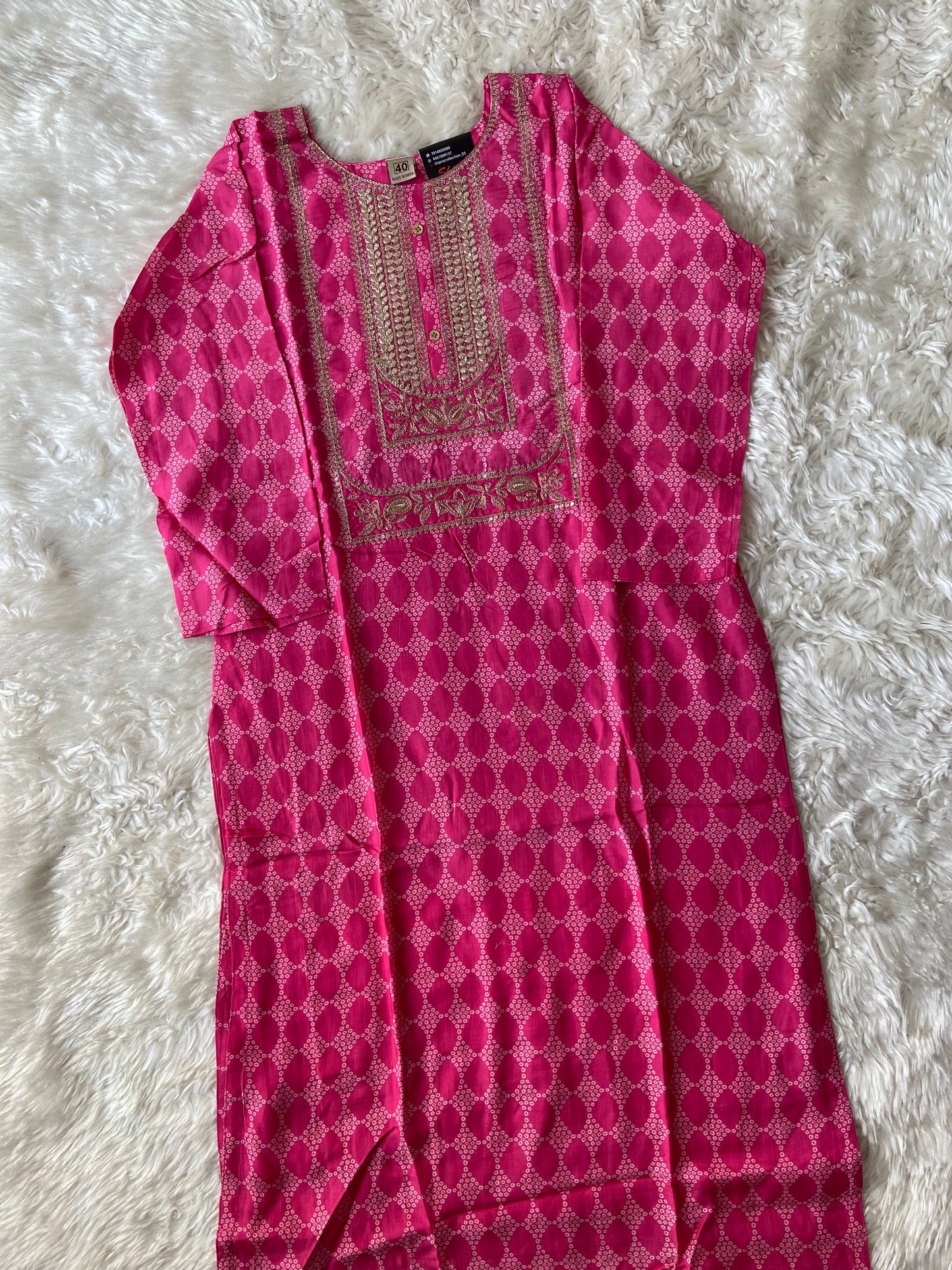 Russian Silk Kurti Pant Dupatta Set