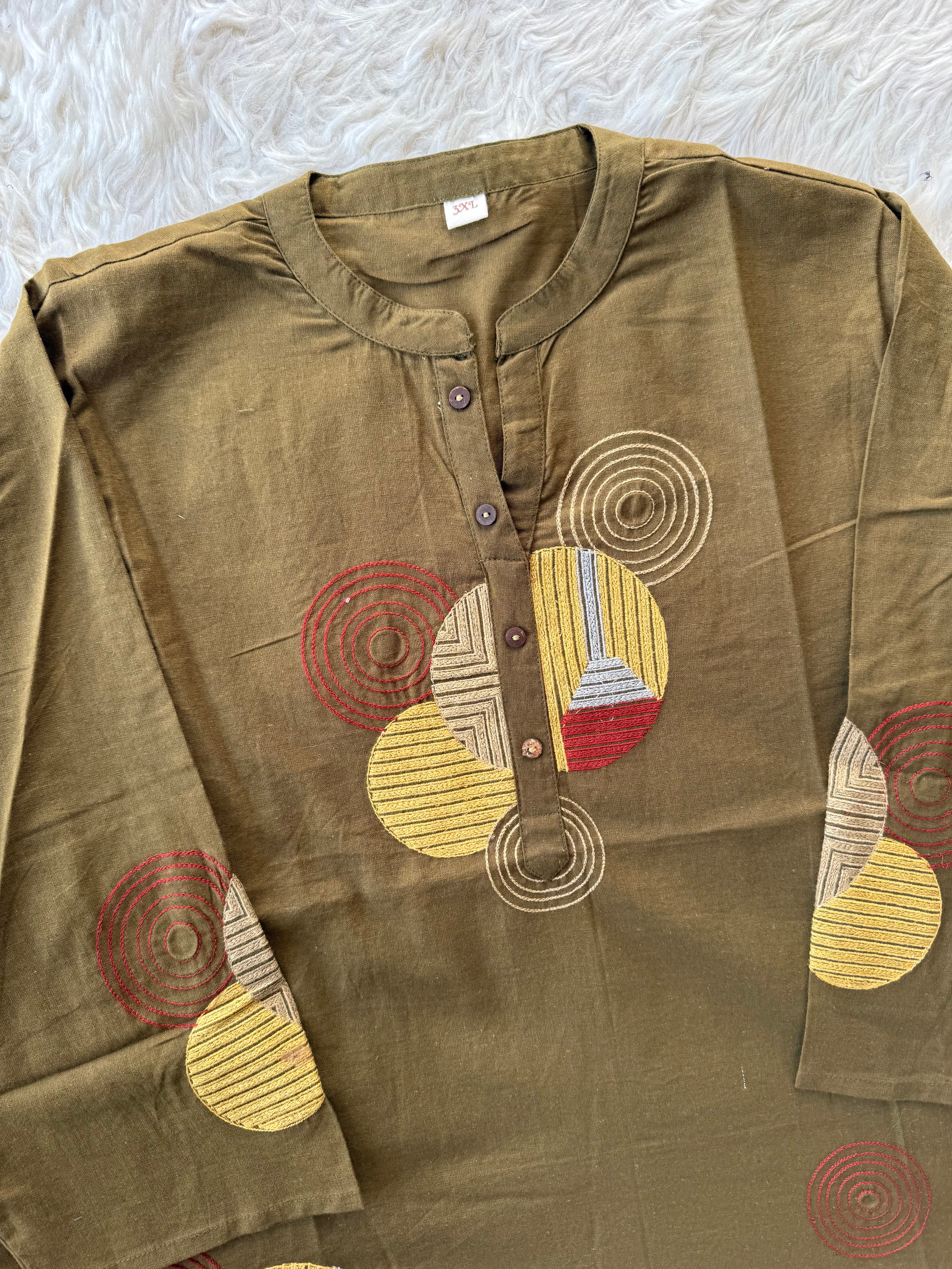 “Plus Size” Khadi Cotton Short Kurti