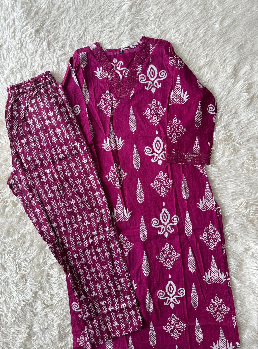 Cotton Kurti Pant Set
