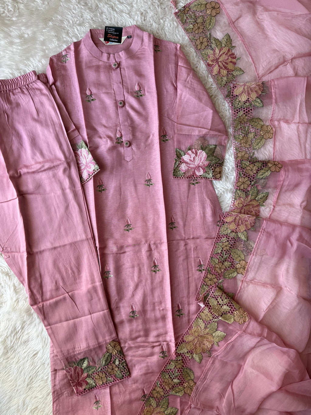 Dola Silk Kurti Pant Dupatta Set