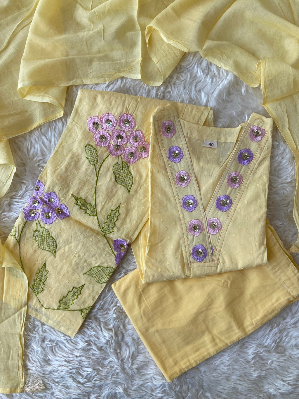 Mul Cotton Kurti Pant Dupatta Set