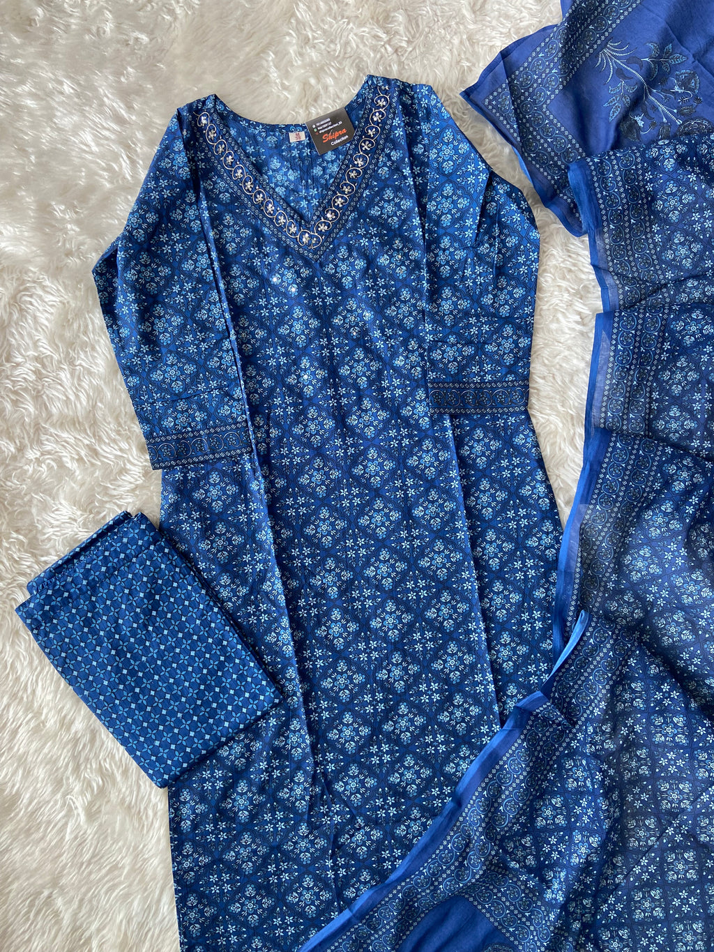 Premium Cotton Kurti Pant Dupatta Set