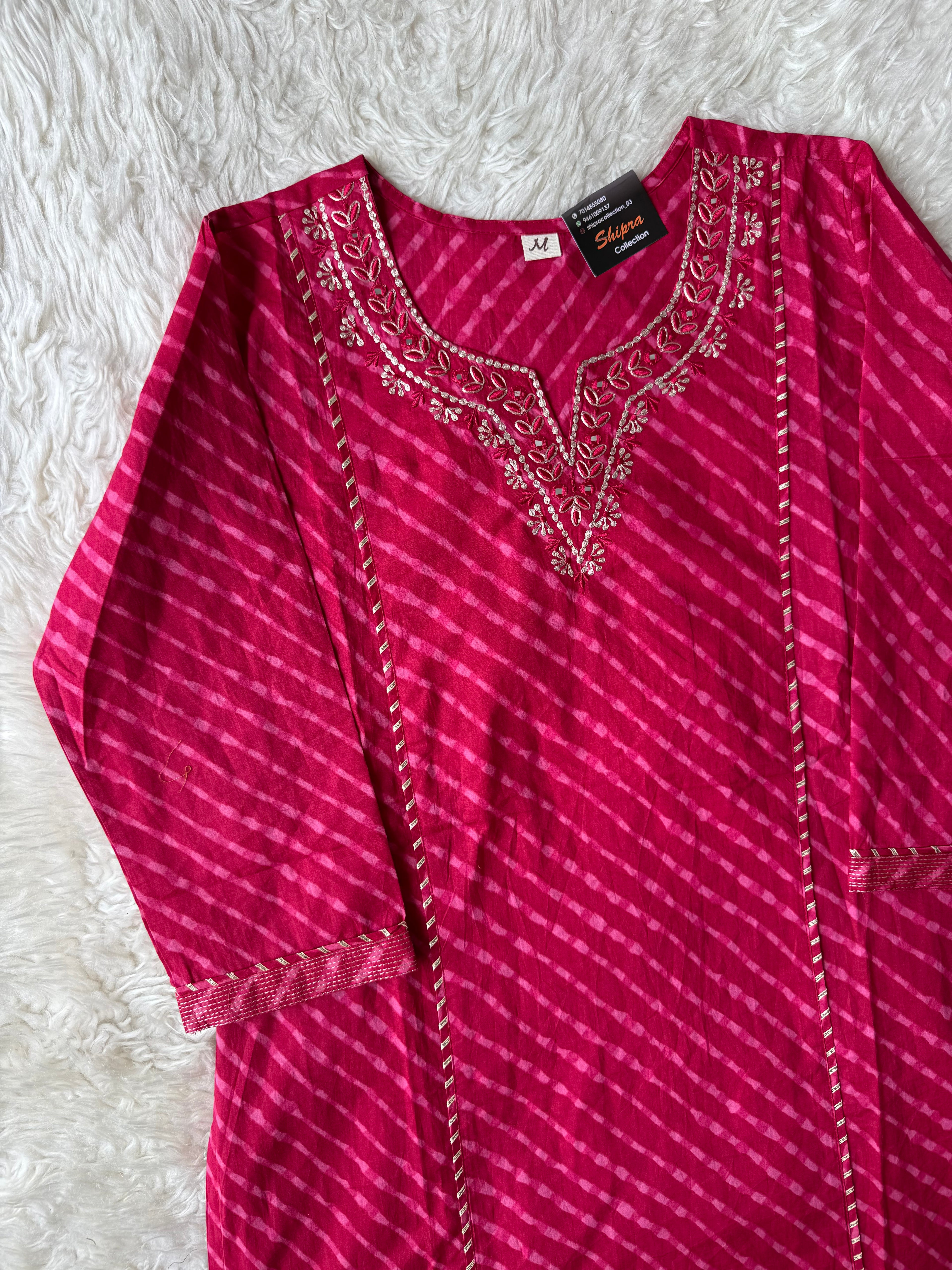 Premium Cotton Lehariya Set