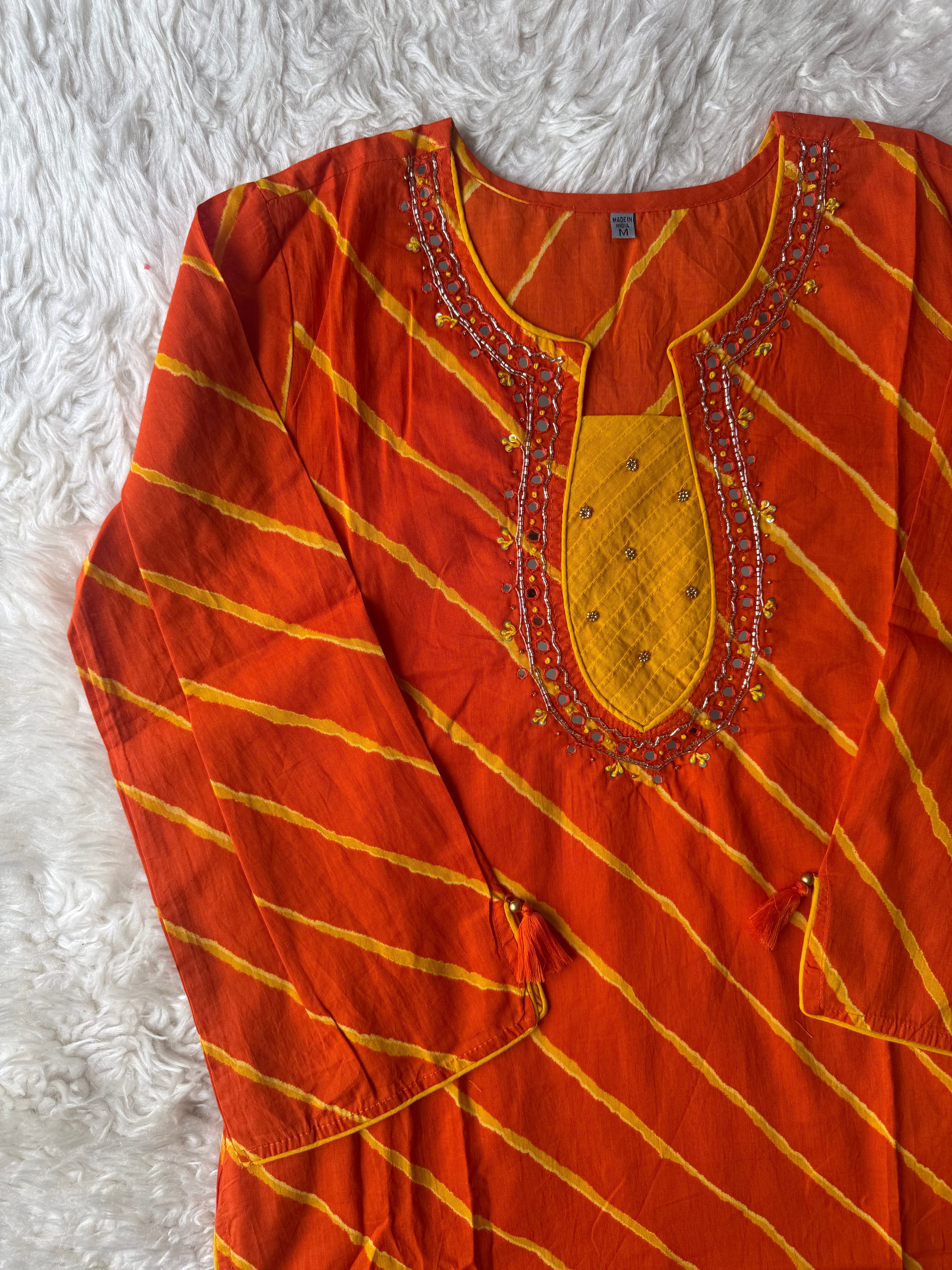 Premium Cotton Lehariya Set