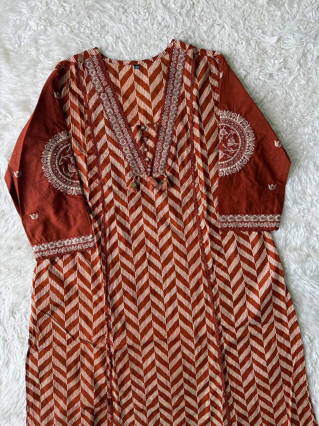 Pure Cotton Kurti Pant Dupatta Set
