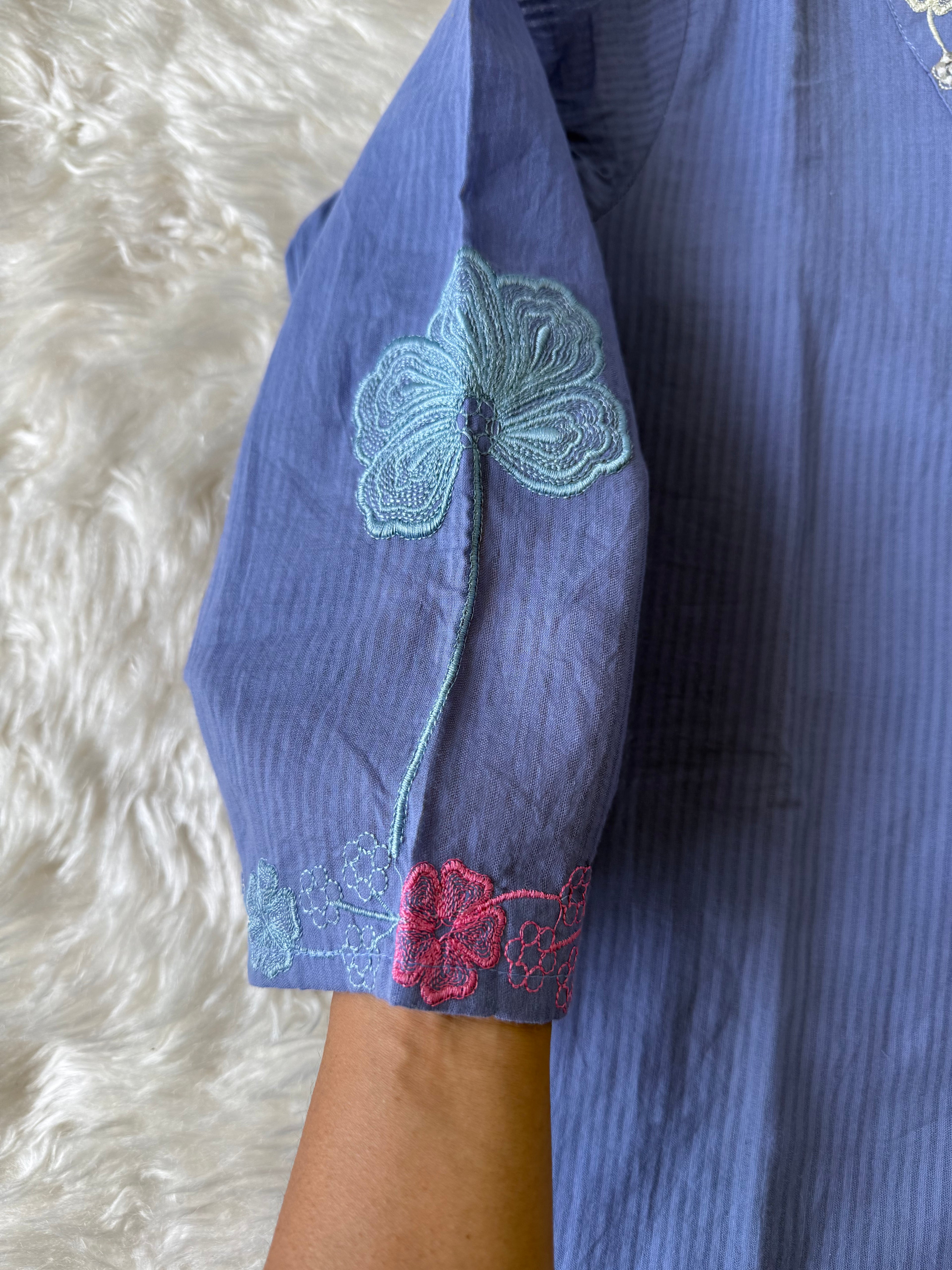 Mul Cotton Kurti Pant Dupatta Set