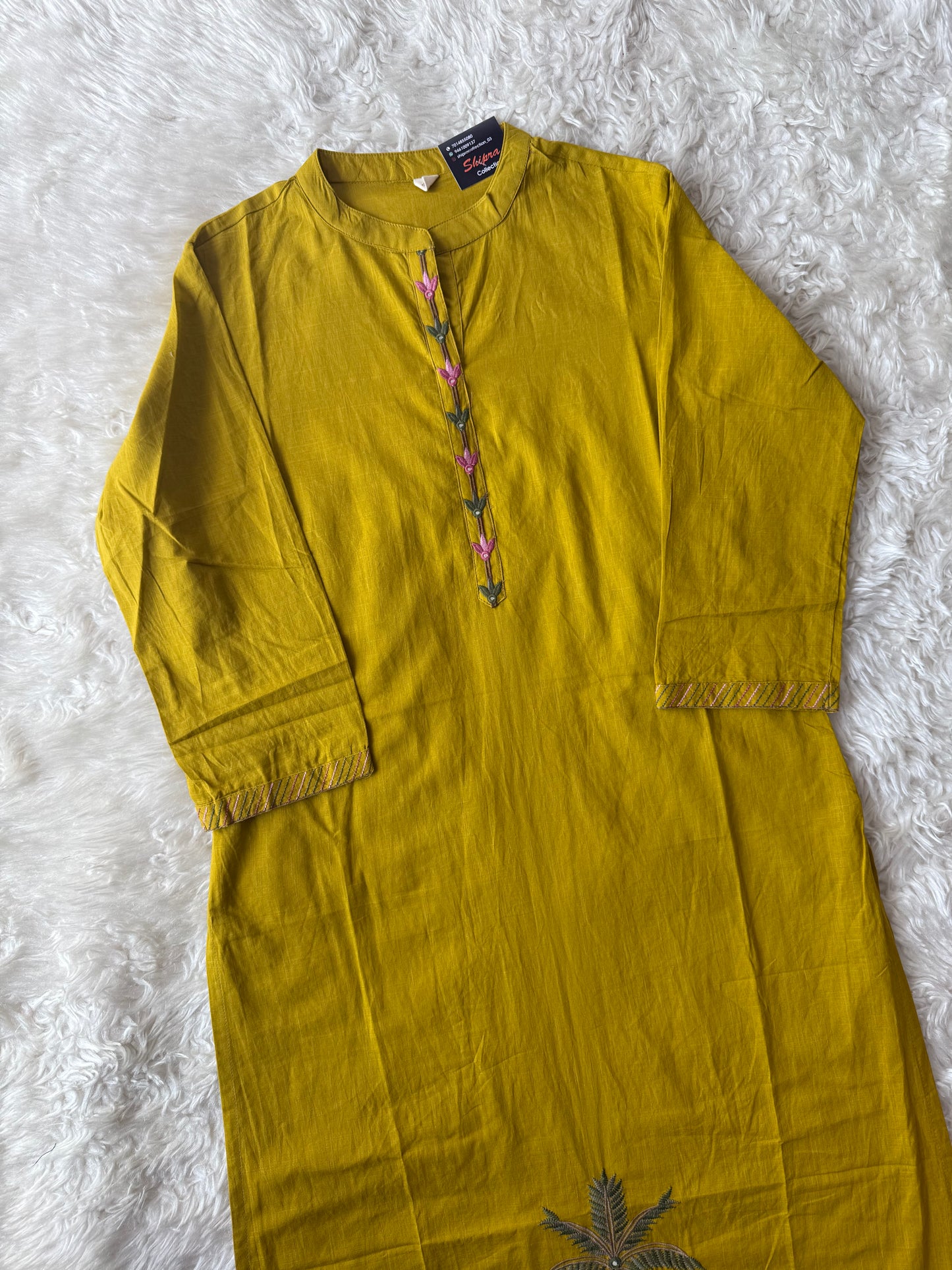Pure Slub Cotton Kurti Pant Set