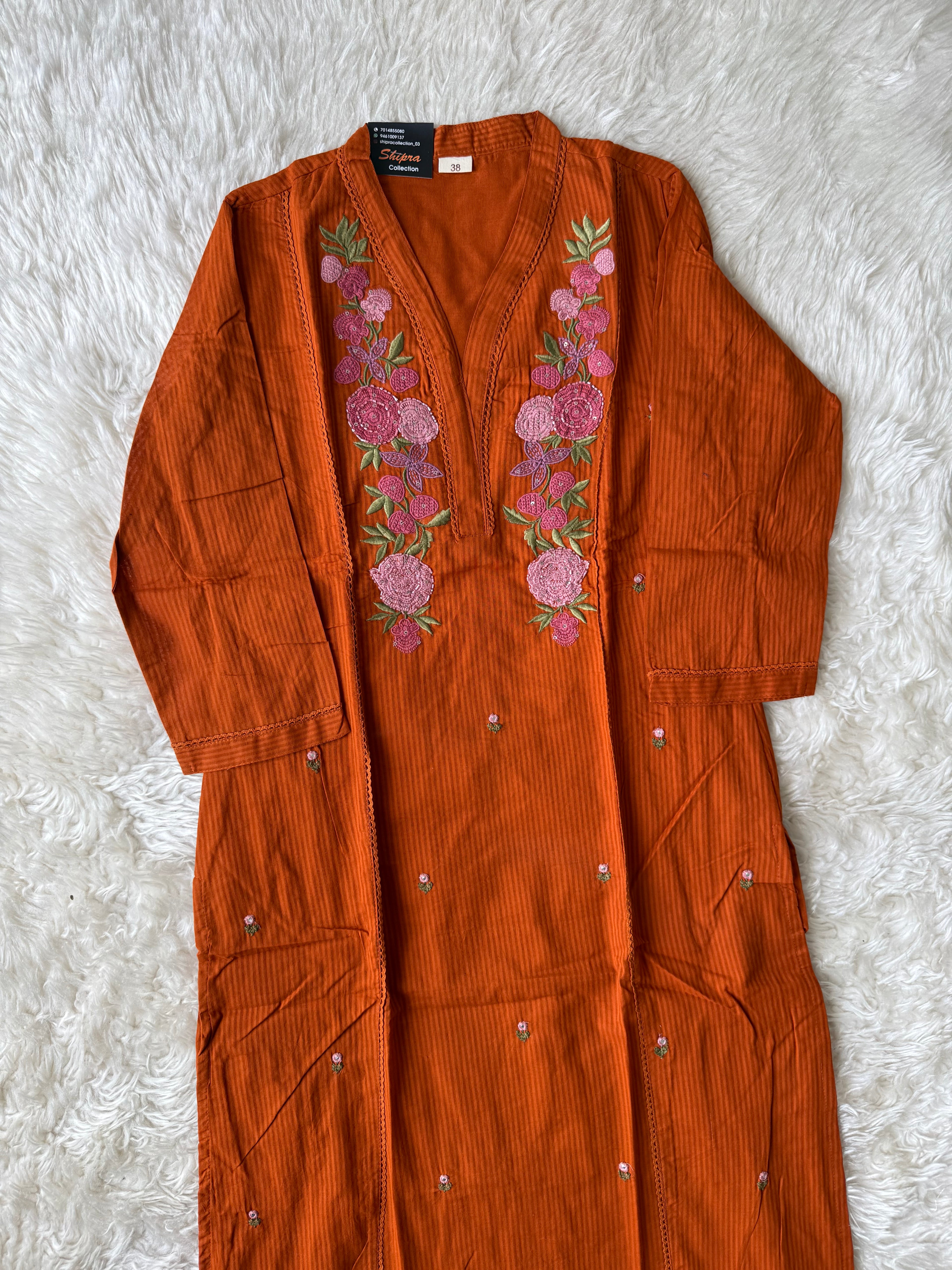 Premium Cotton Kurti Pant Dupatta Set