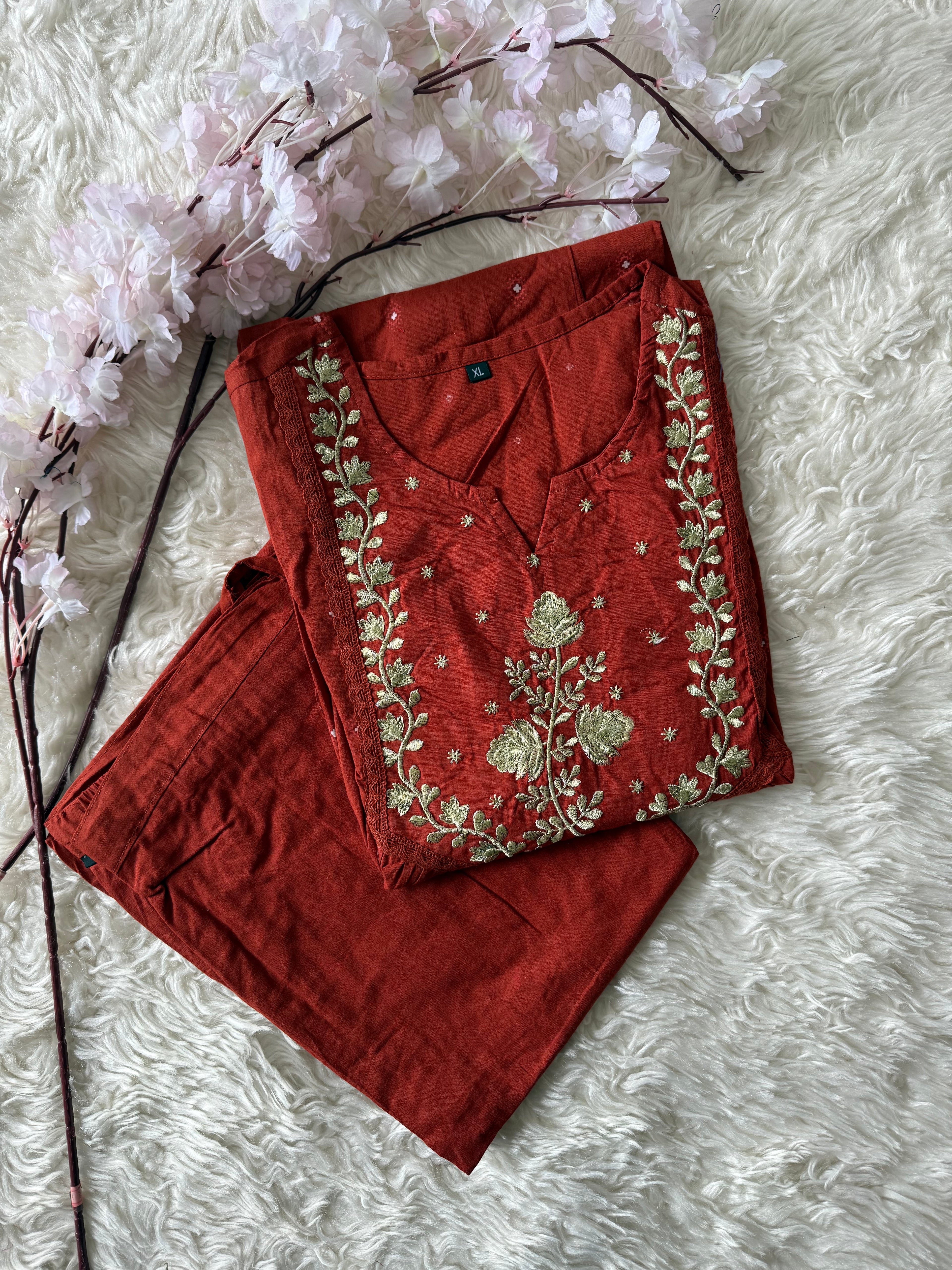 Cotton FLARE Kurti Pant Set
