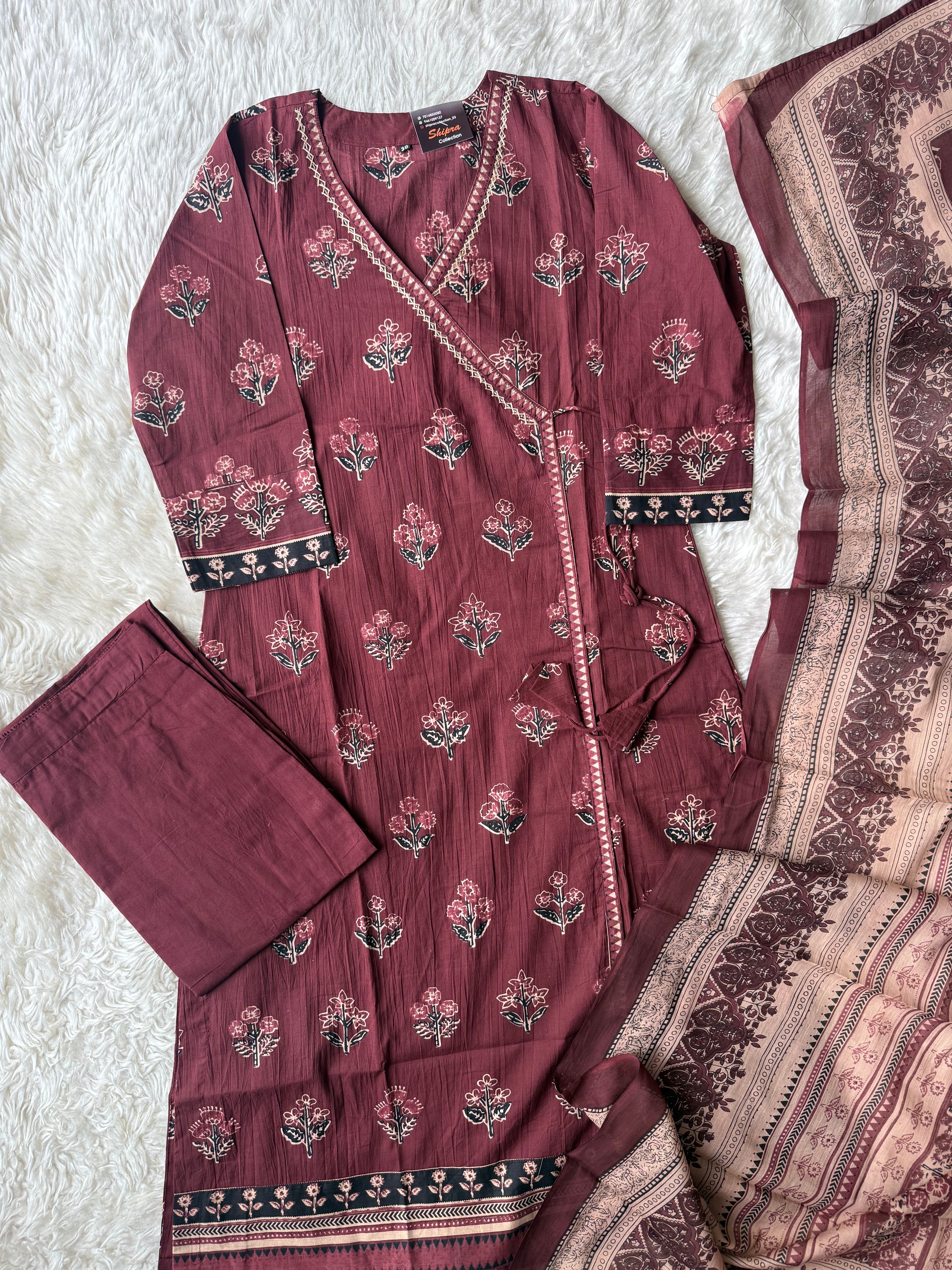 Premium Cotton Kurti Pant Dupatta Set