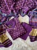 Gazi Silk Kurti Pant Dupatta Set