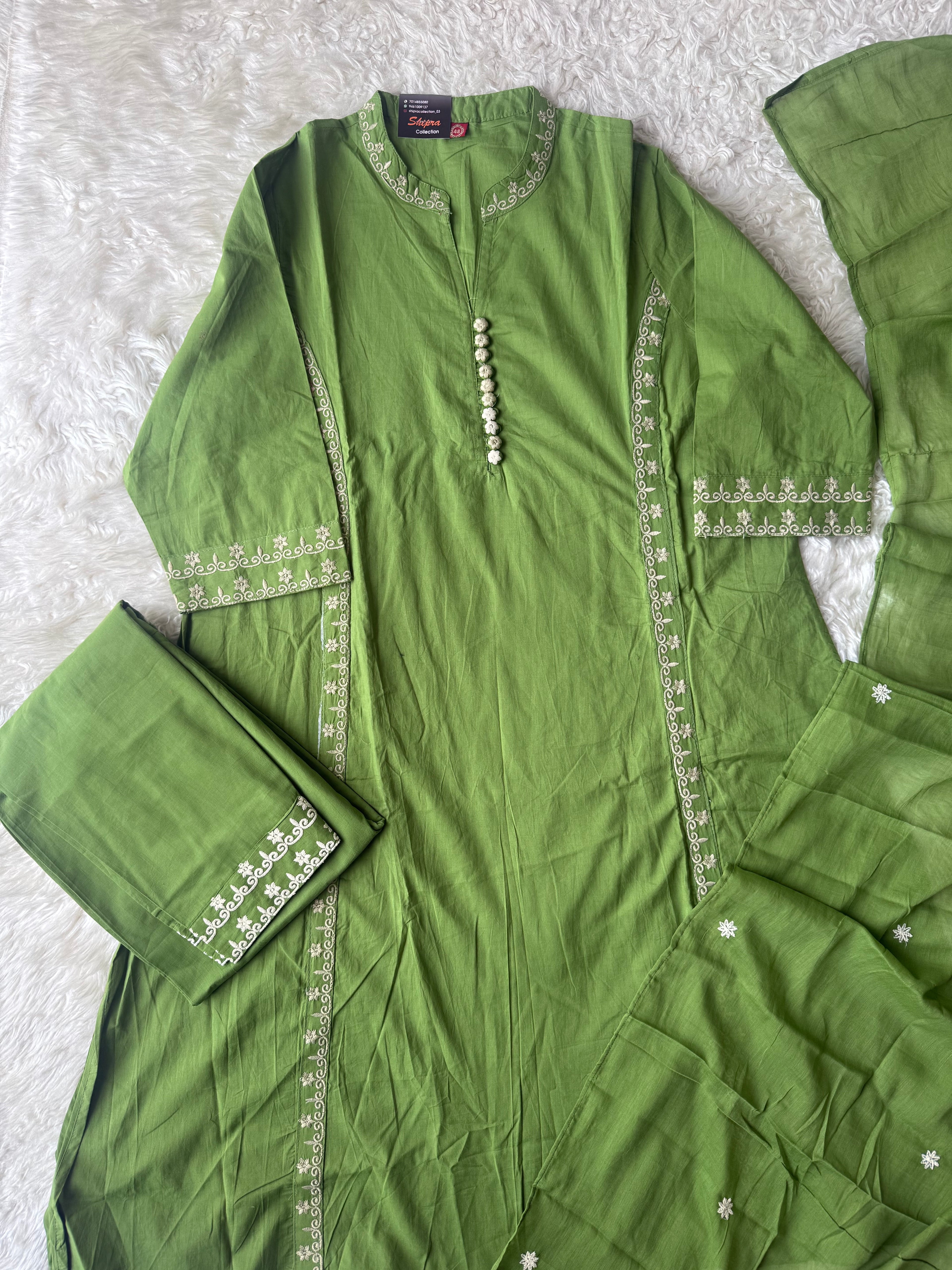 Budget Friendly Kurti Pant Dupatta Set