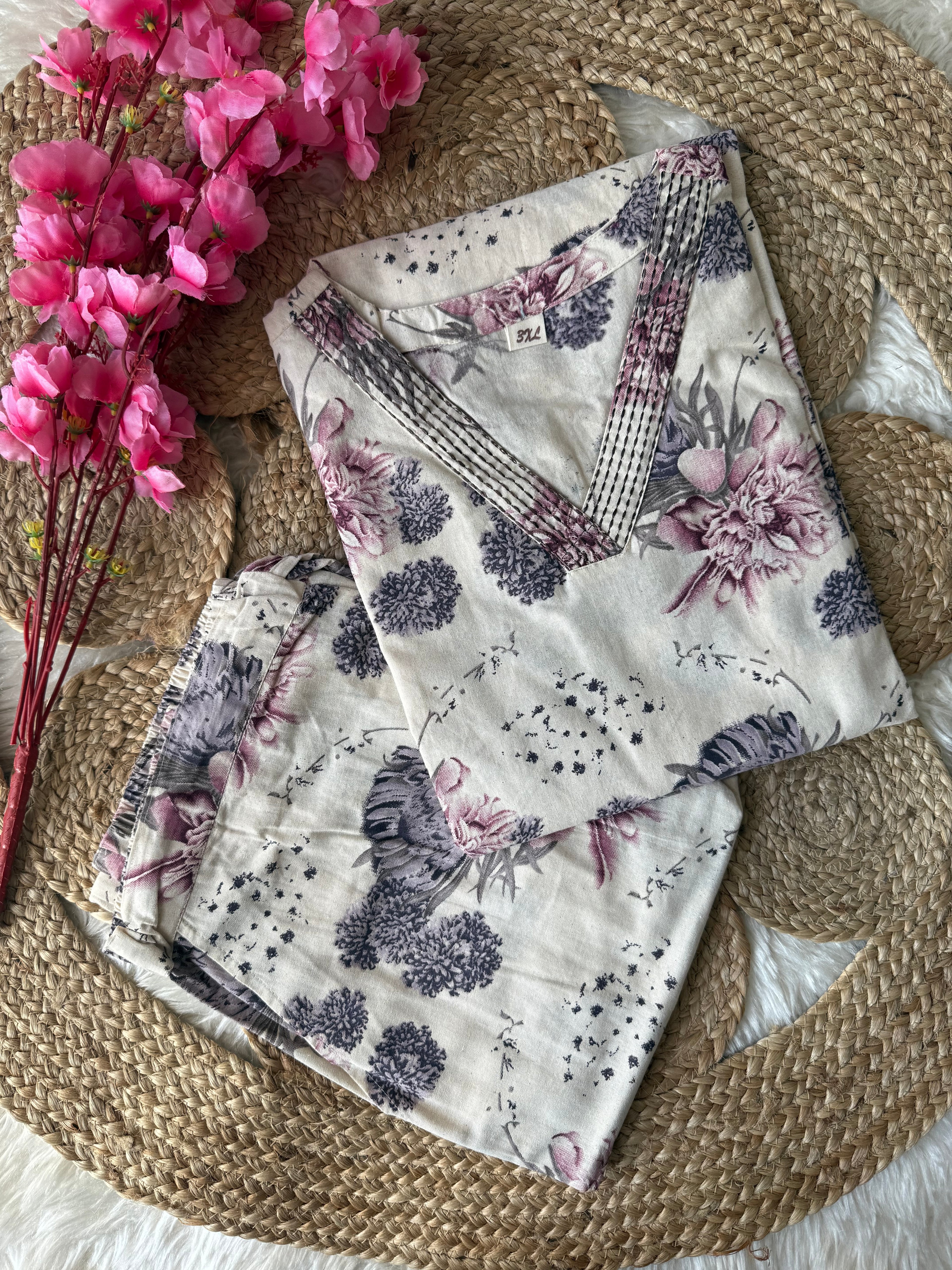 “Plus Size” Khadi Cotton Co-ord Set