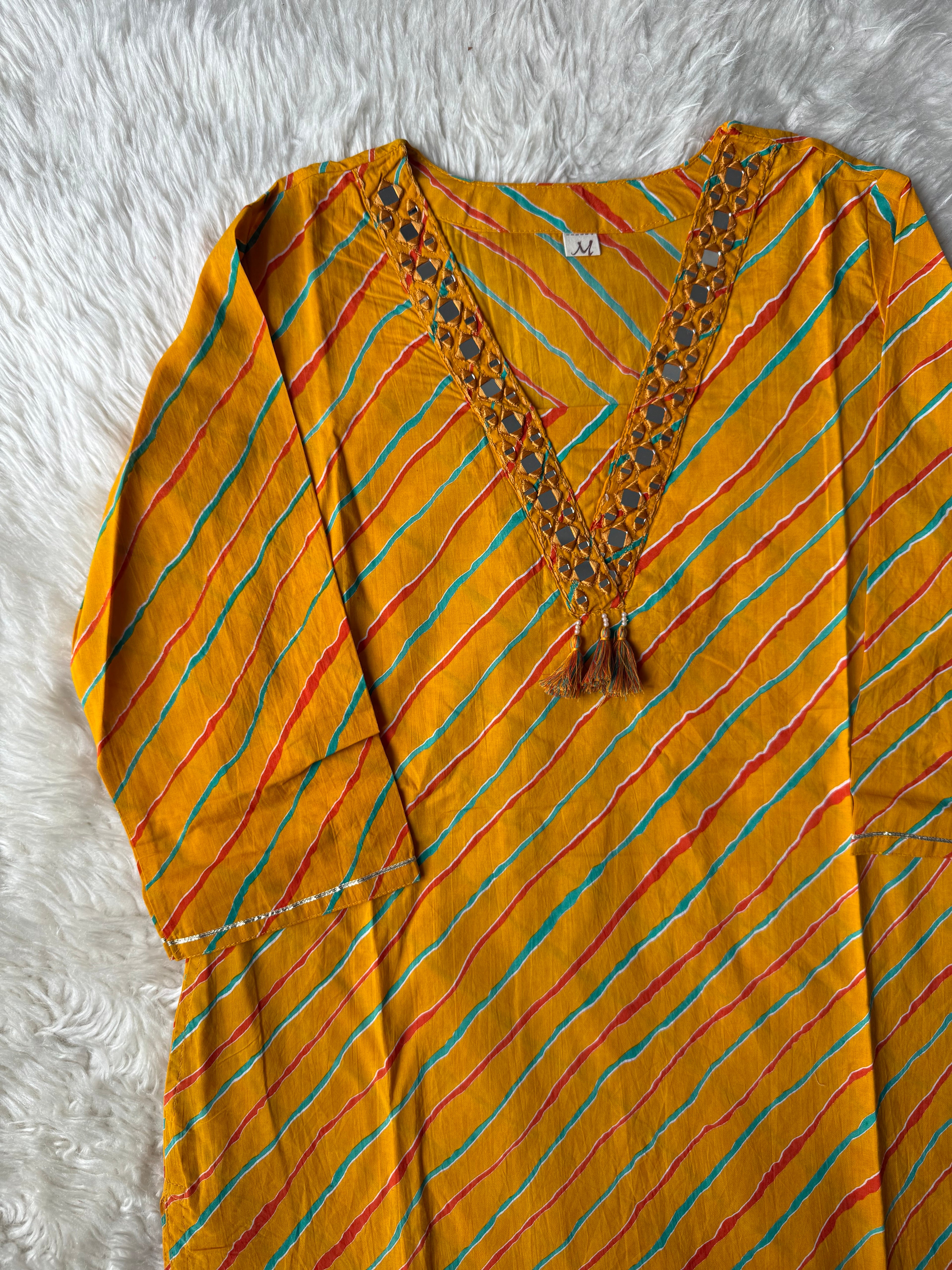 Premium Cotton Lehariya Set