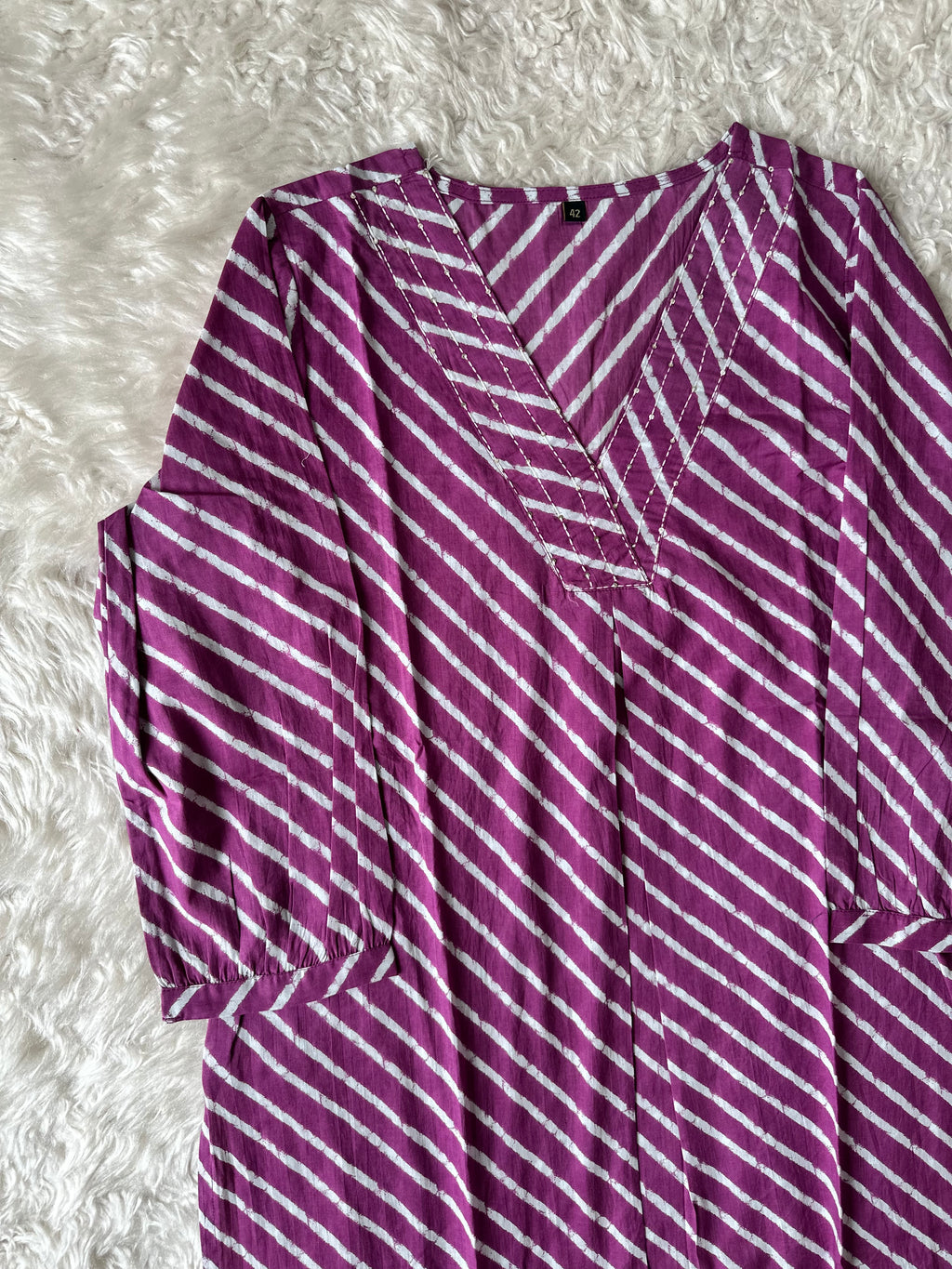 Premium Cotton Lehariya Kurti