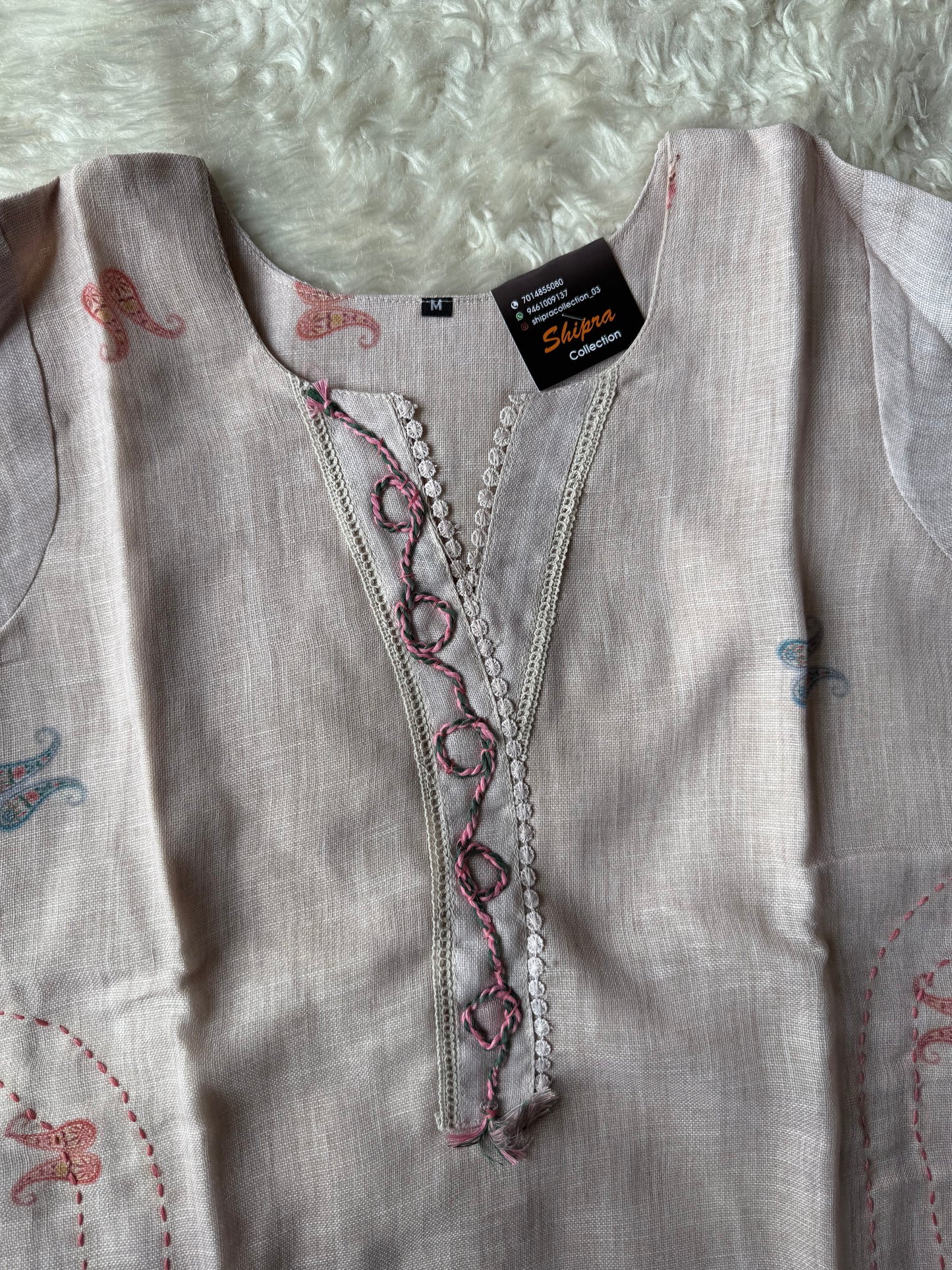 Linen Kurti Pant Dupatta Set