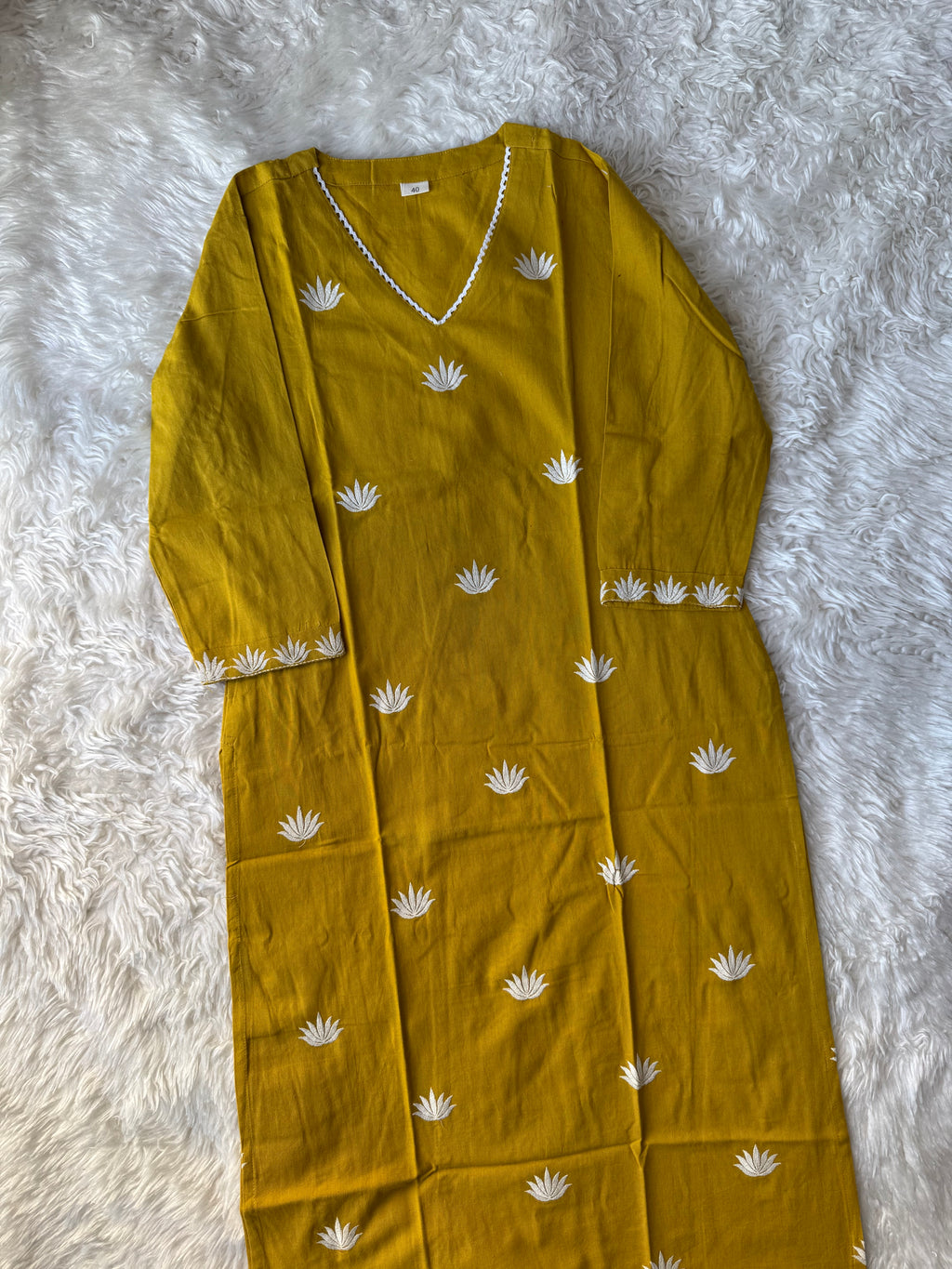 Khadi Cotton Kurti Pant Dupatta Set