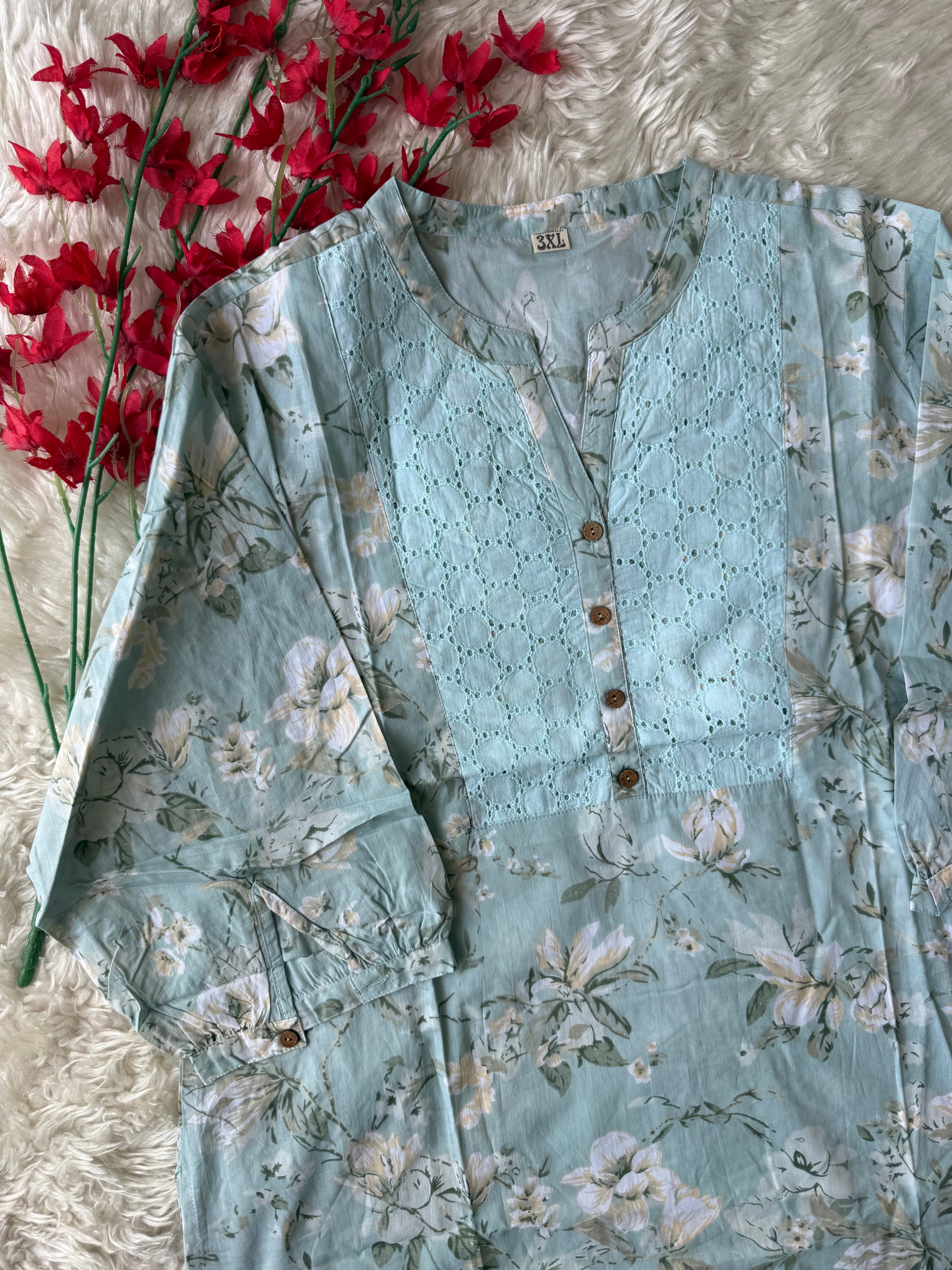 “Plus Size” Premium Cotton Short Kurti