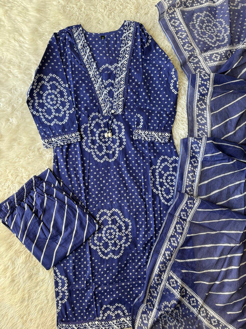 Budget Friendly Kurti Pant Dupatta Set