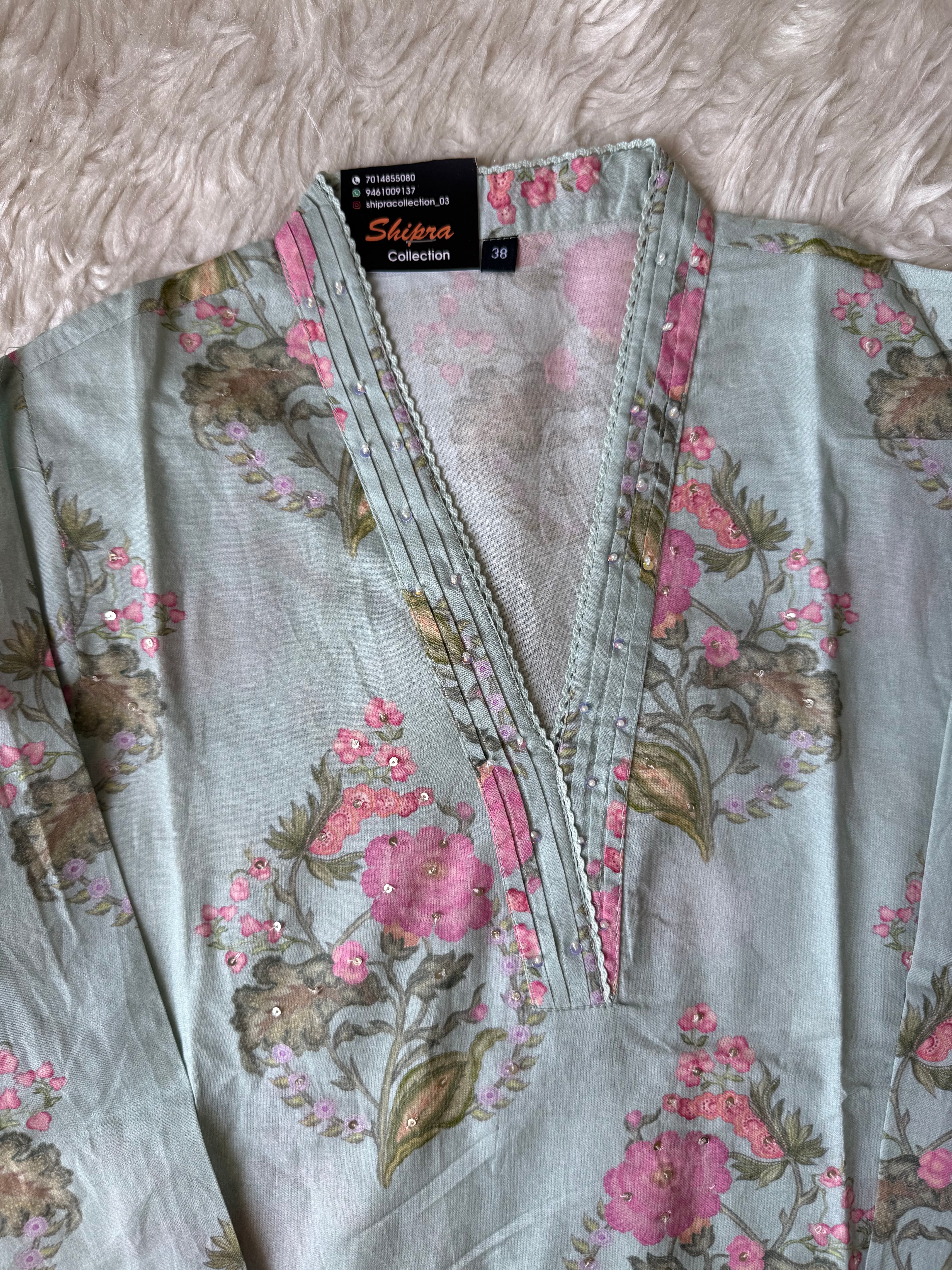 Premium Cotton Kurti Pant Dupatta Set