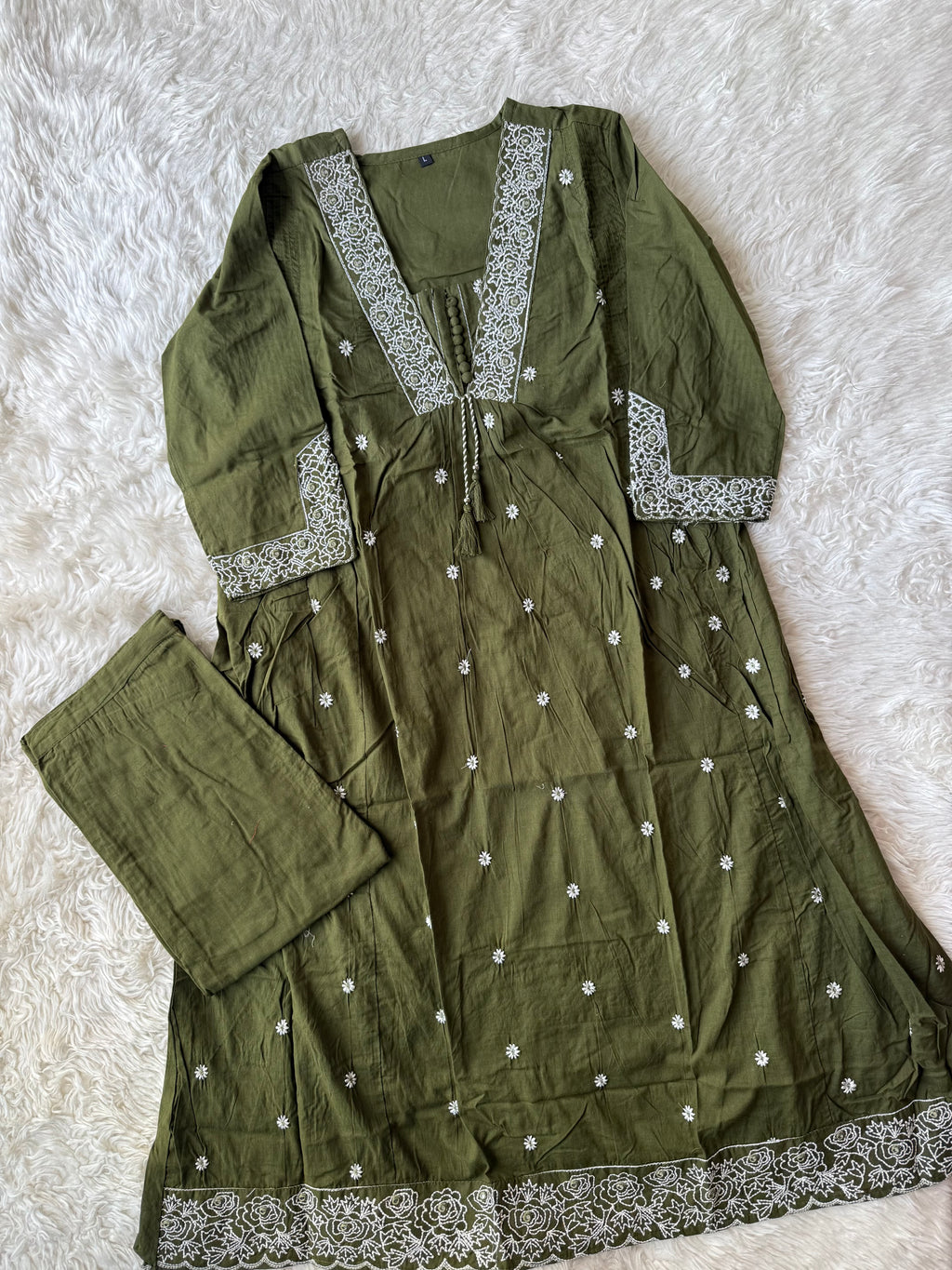 Cotton FLARE Kurti Pant Set
