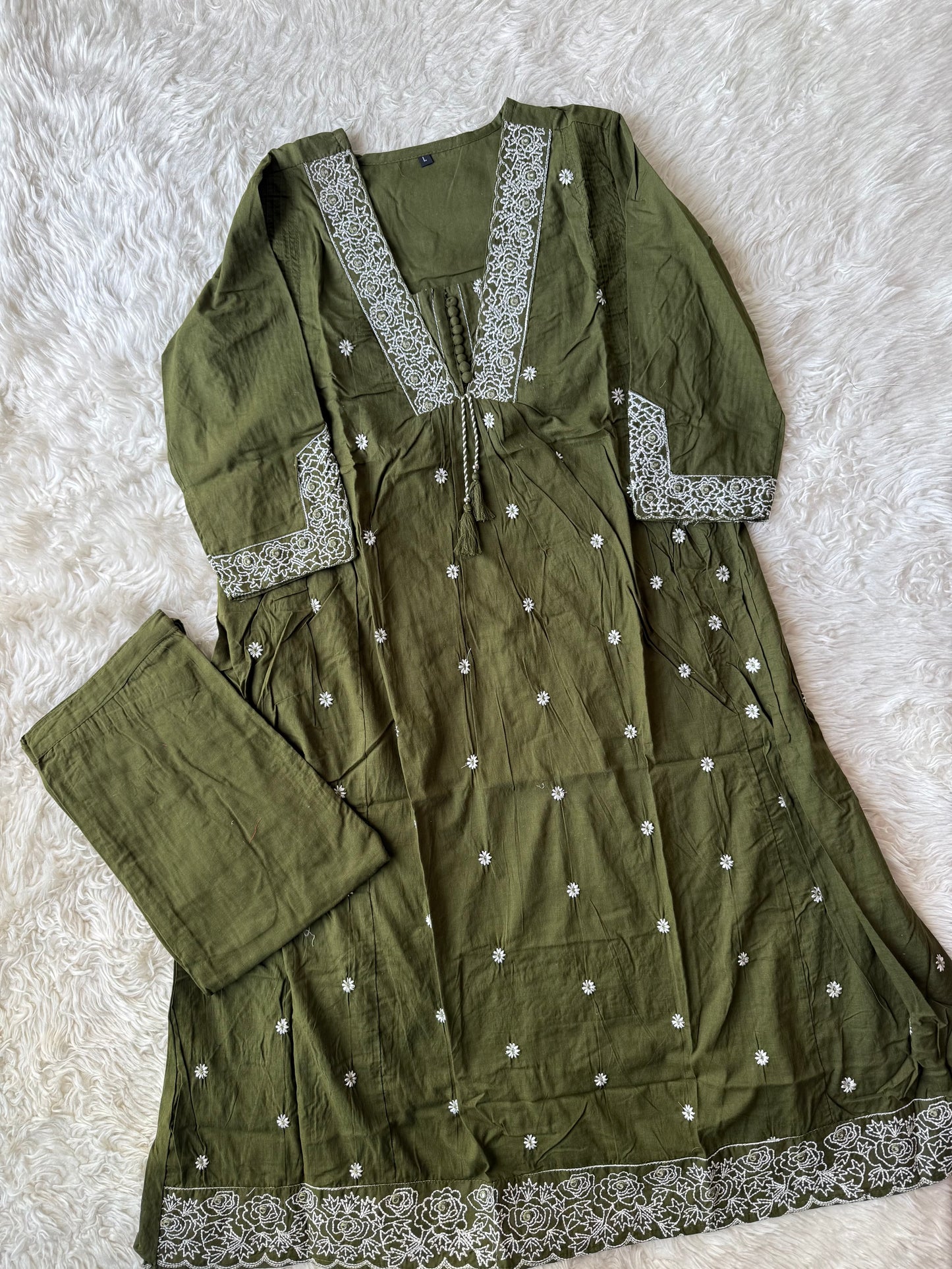 Cotton FLARE Kurti Pant Set