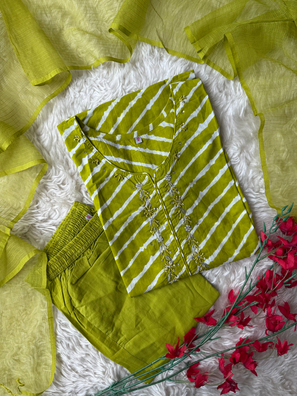 Premium Cotton Lehariya Set