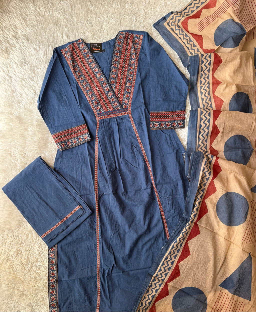 Premium Cotton Kurti Pant Dupatta Set