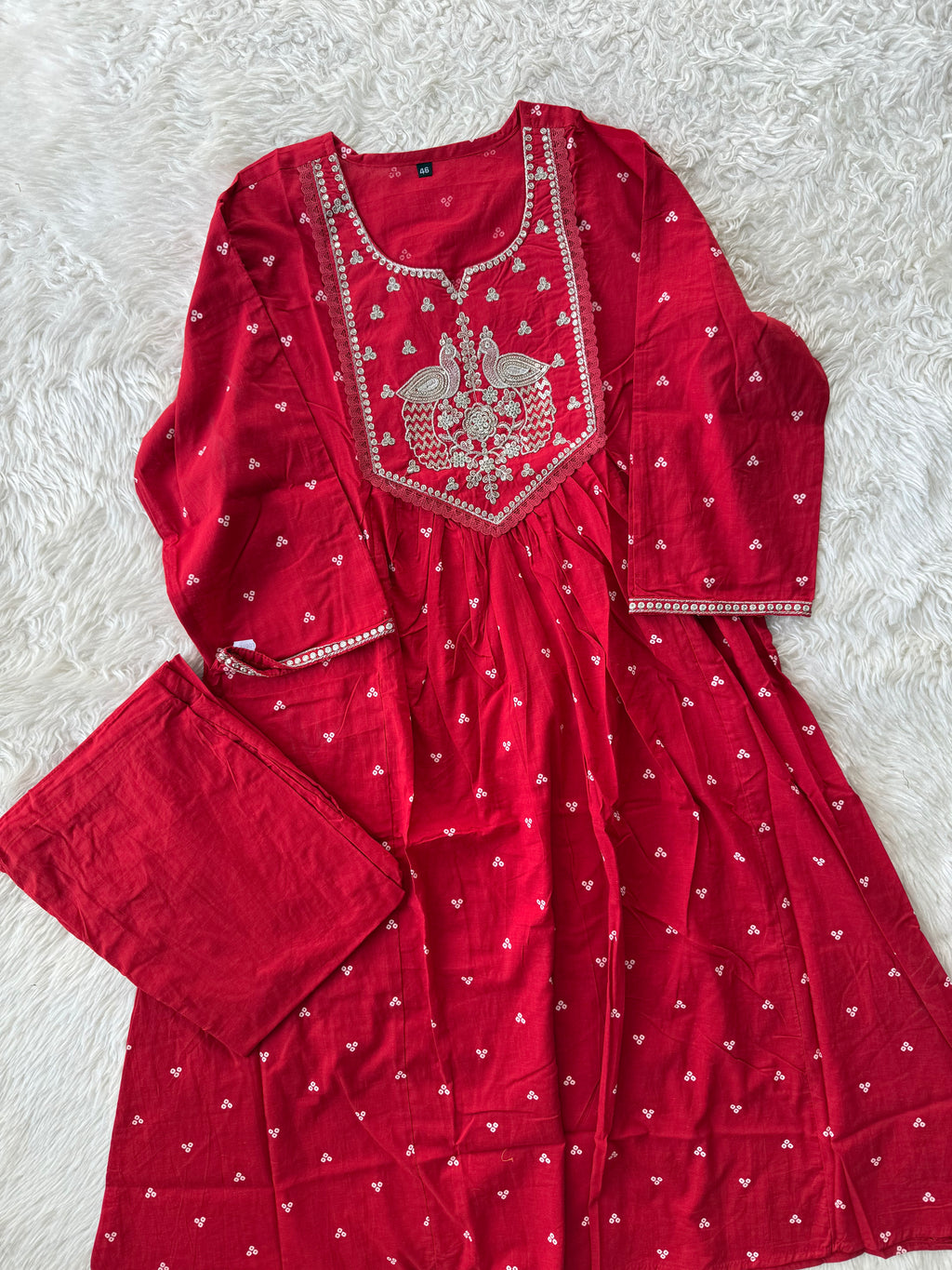 Cotton FLARE Kurti Pant Set