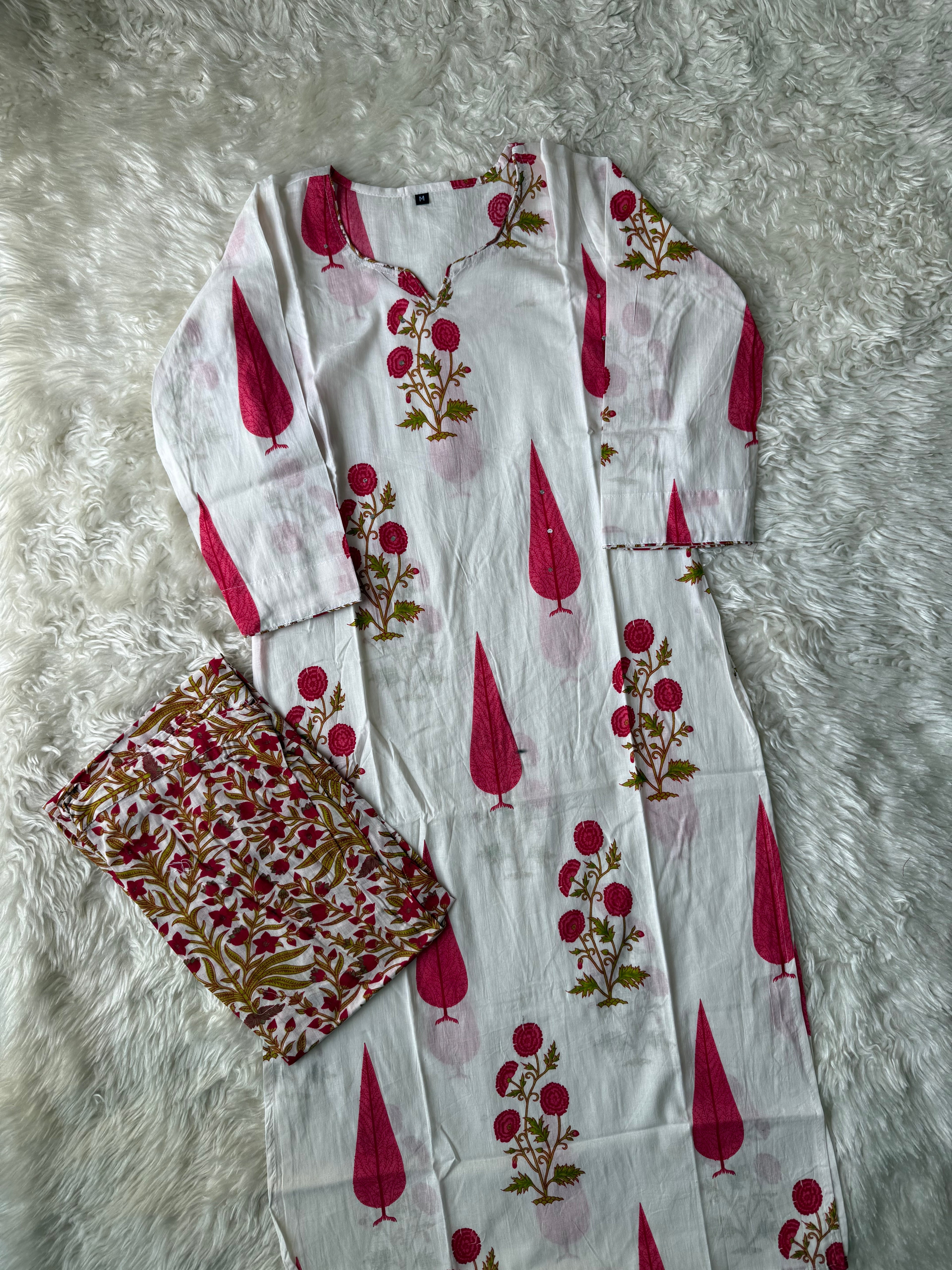Cotton Kurti Pant Set