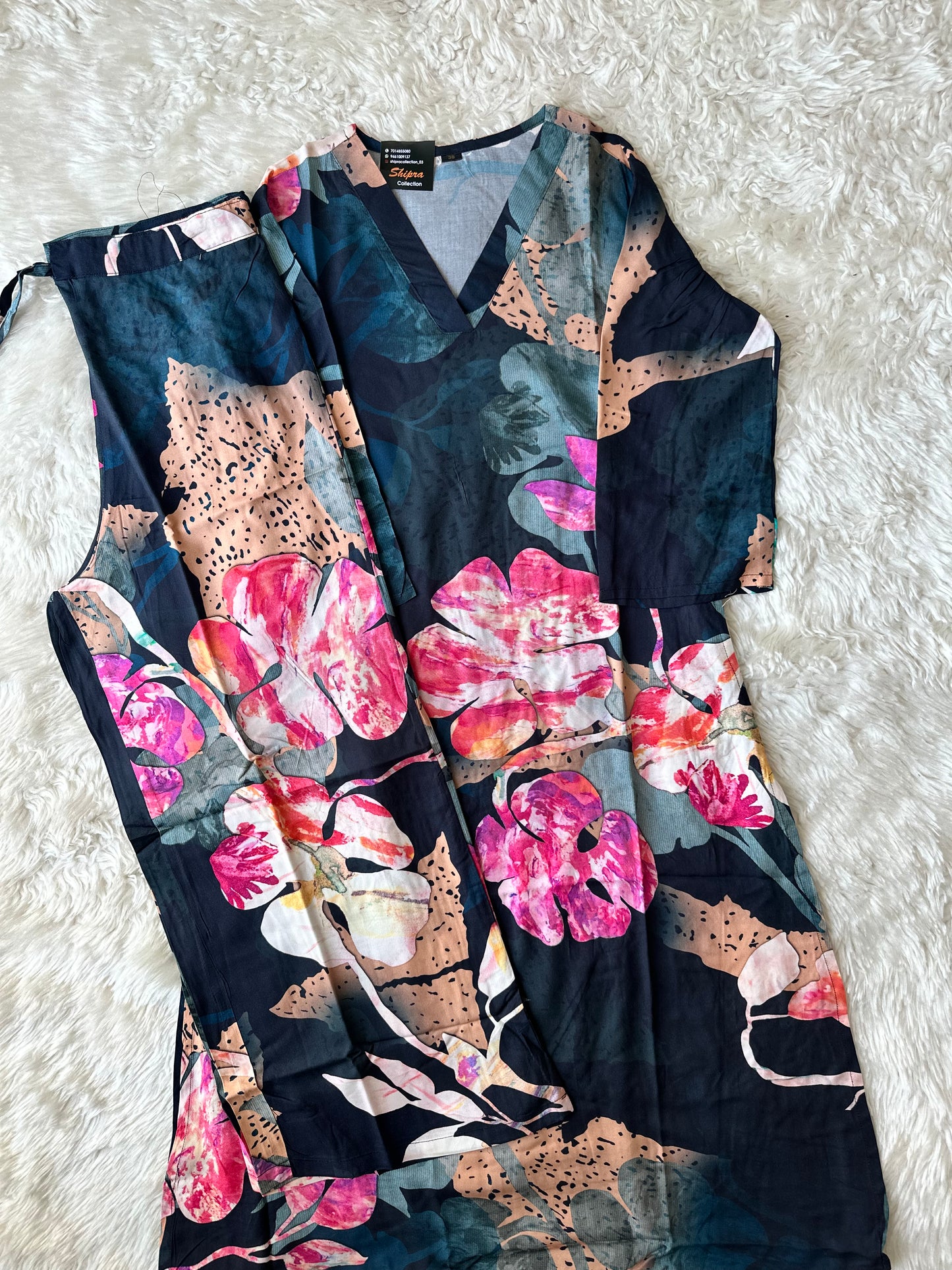 Makhan Fabric feel💕 Kurti Plazo Set