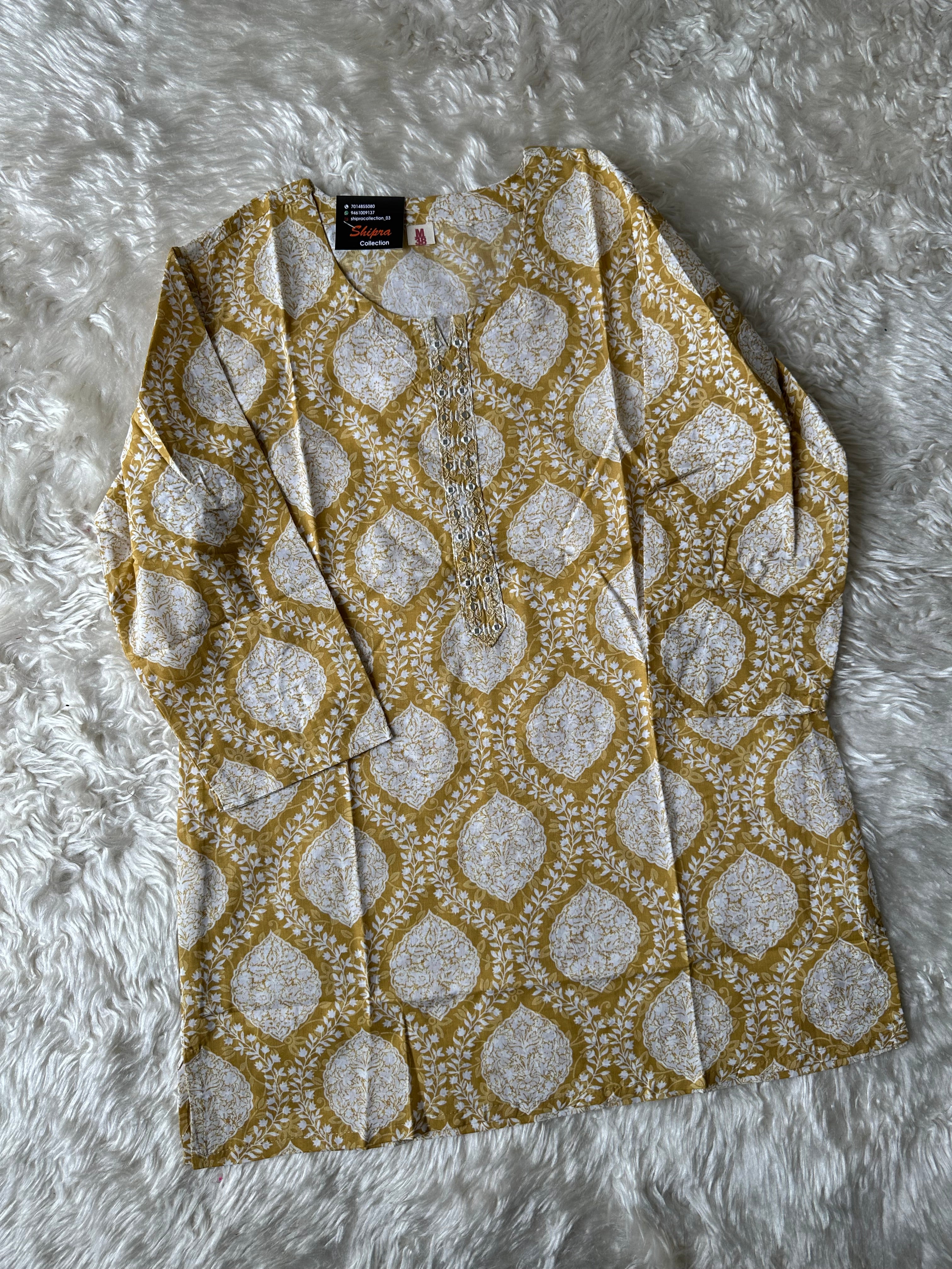 Pure Cotton Short Kurti