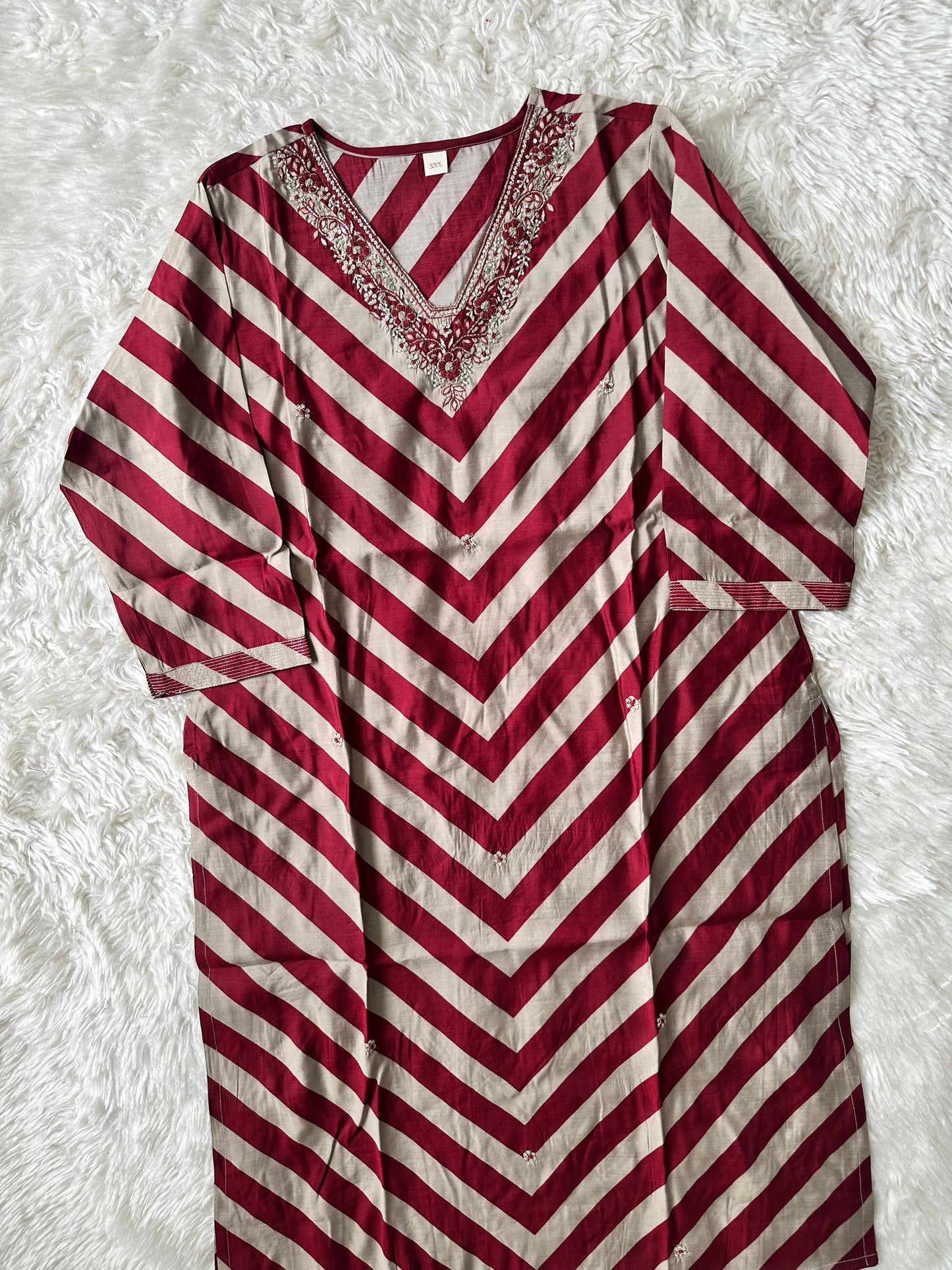 Pure Muslin Silk Kurti Pant Set