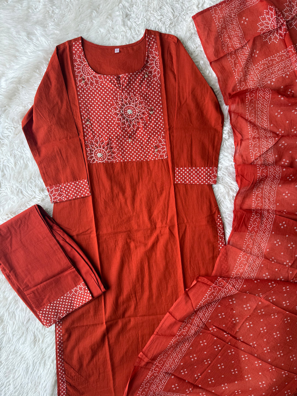 Premium Cotton Kurti Pant Dupatta Set