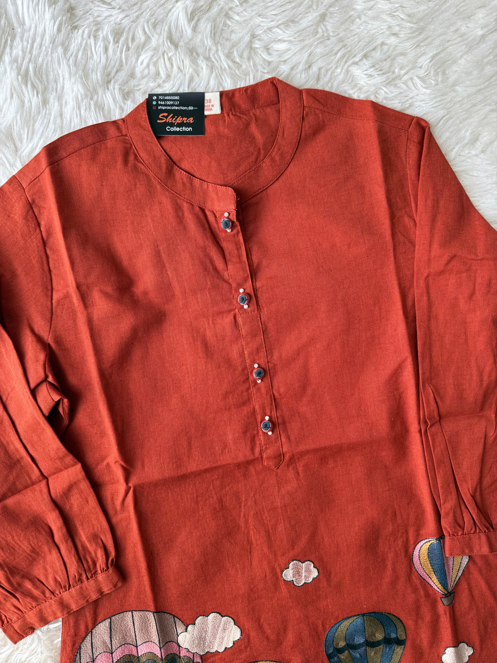 “Plus Size” Khadi Cotton Short Kurti