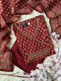 Premium Cotton FLARE Kurti Pant Dupatta Set